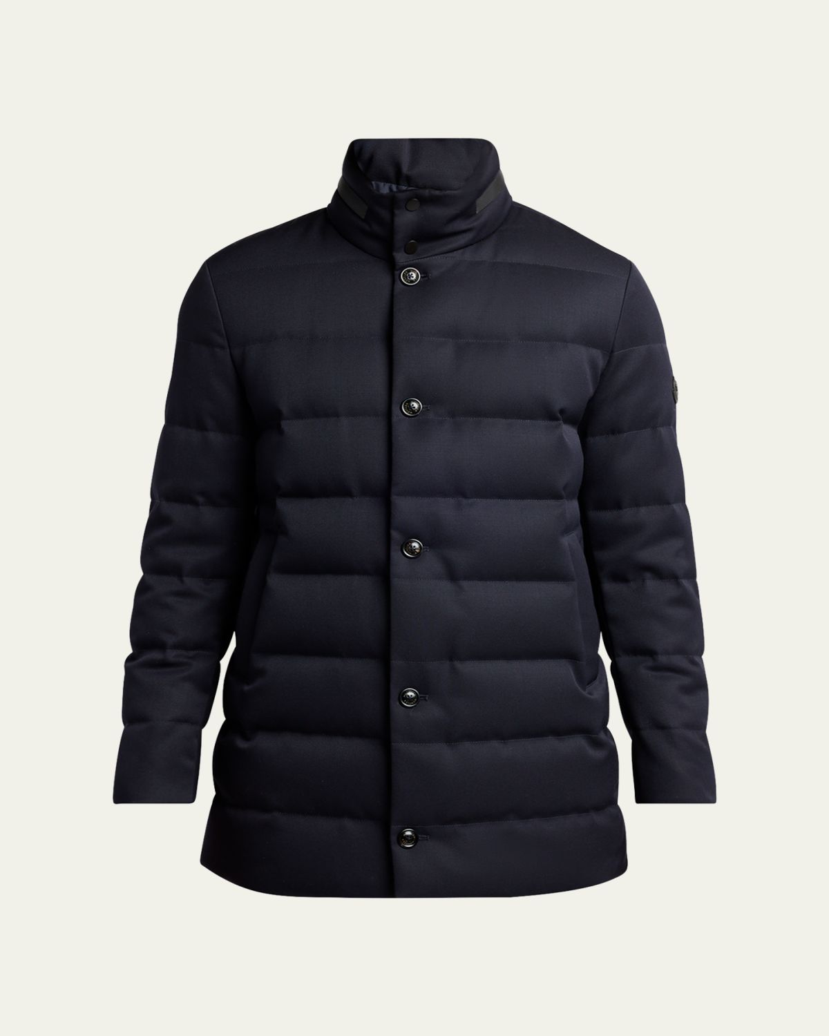 Moncler Men 's Quilted Down Long Parka with Hood
