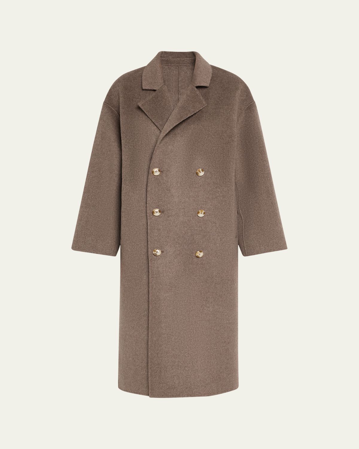 Loulou De Saison Borneo Double-Breasted Wool-Cashmere Long Coat