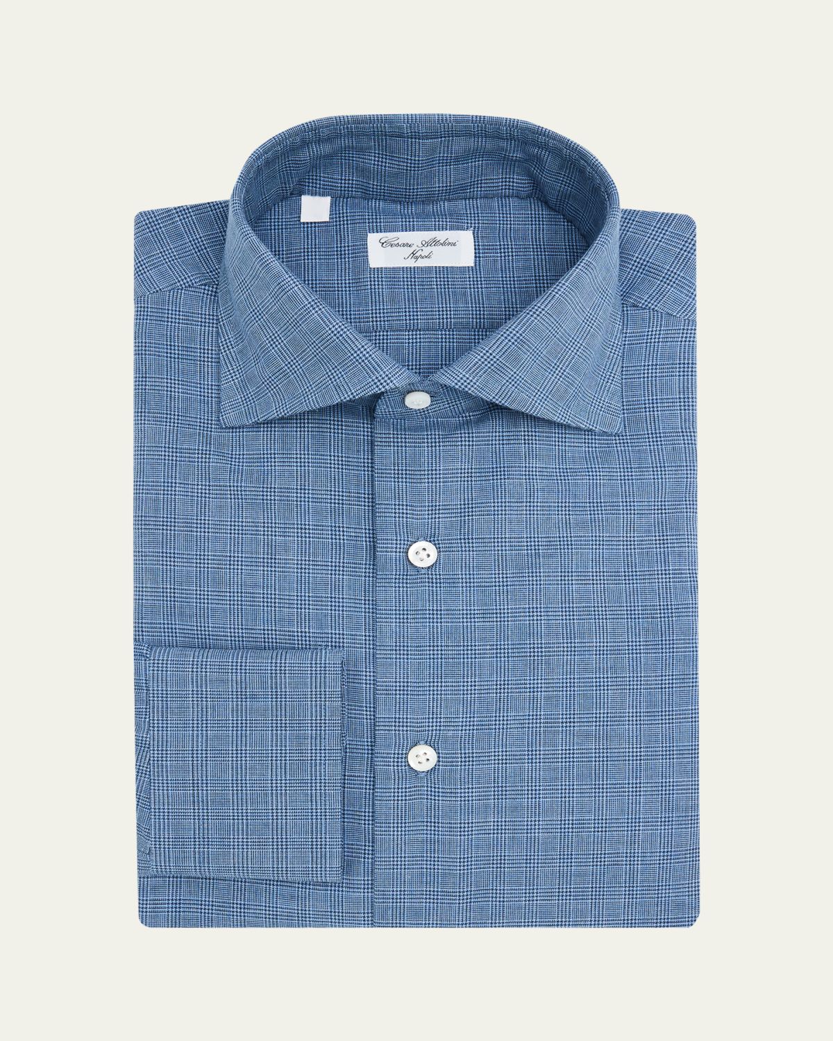 Cesare Attolini Men's Cotton Tonal Plaid Sport Shirt