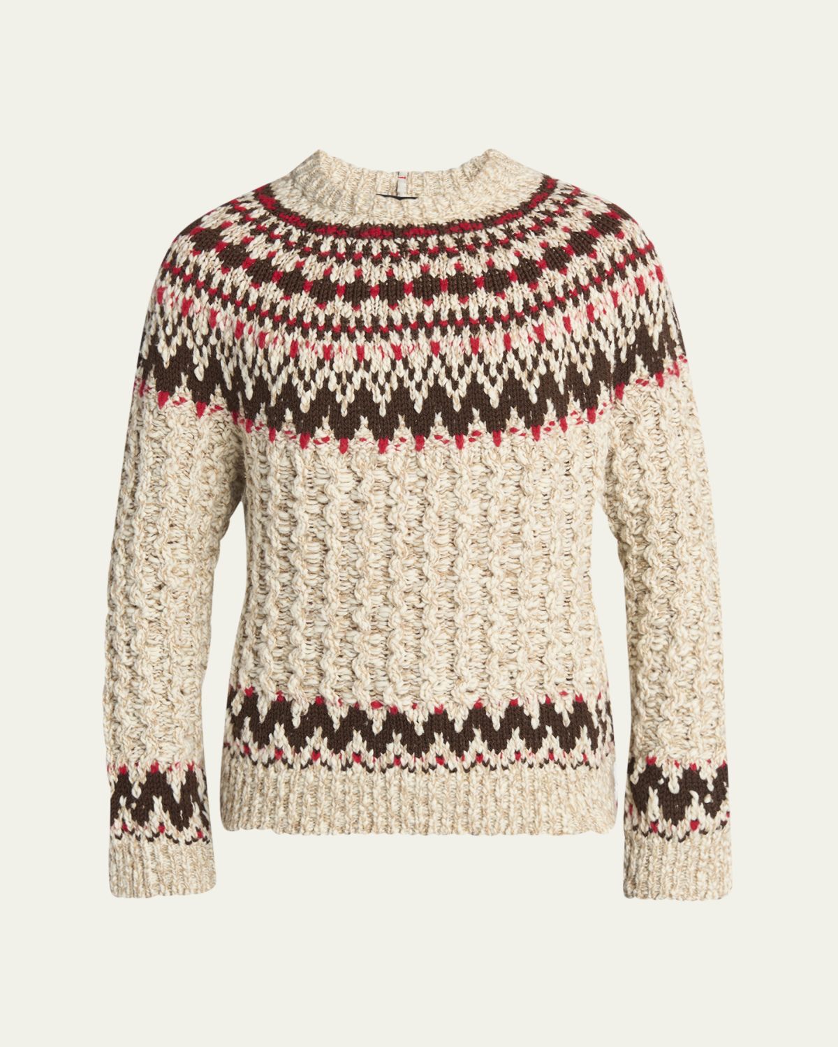 Moncler Grenoble Men's Fair Isle Wool Sweater