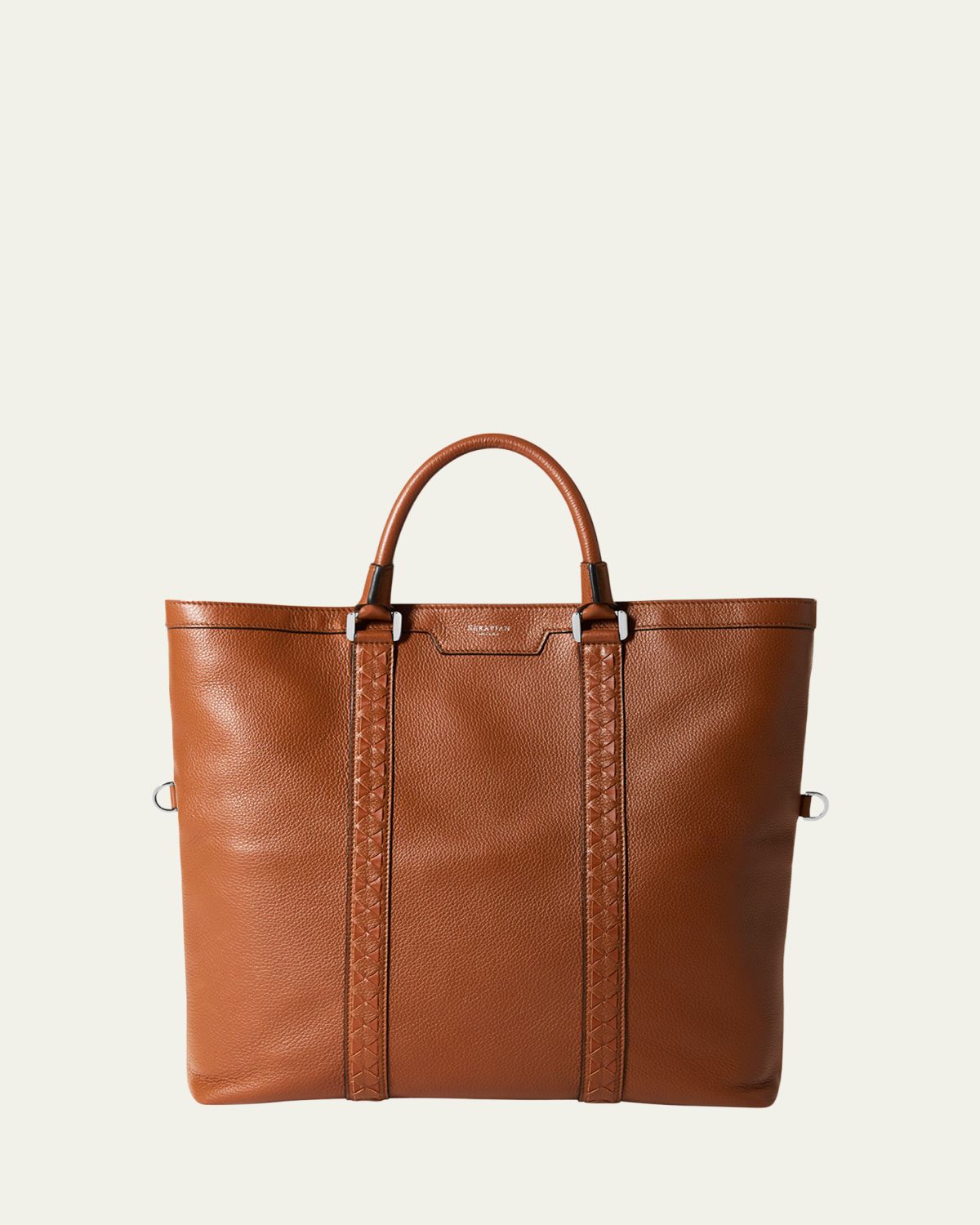 Serapian Men's Cachemire Mosaico Foldable Tote Bag