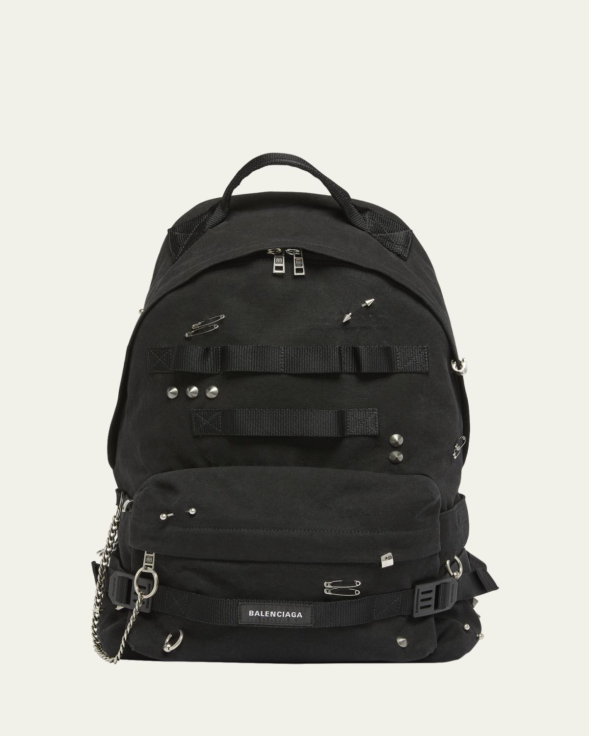 Balenciaga Men's Army Pierced Canvas Backpack