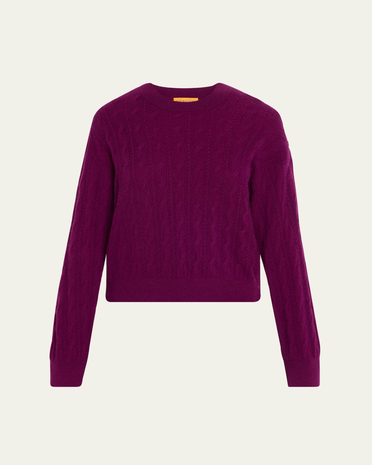 Guest in Residence Cashmere Cable Collegiate Sweater