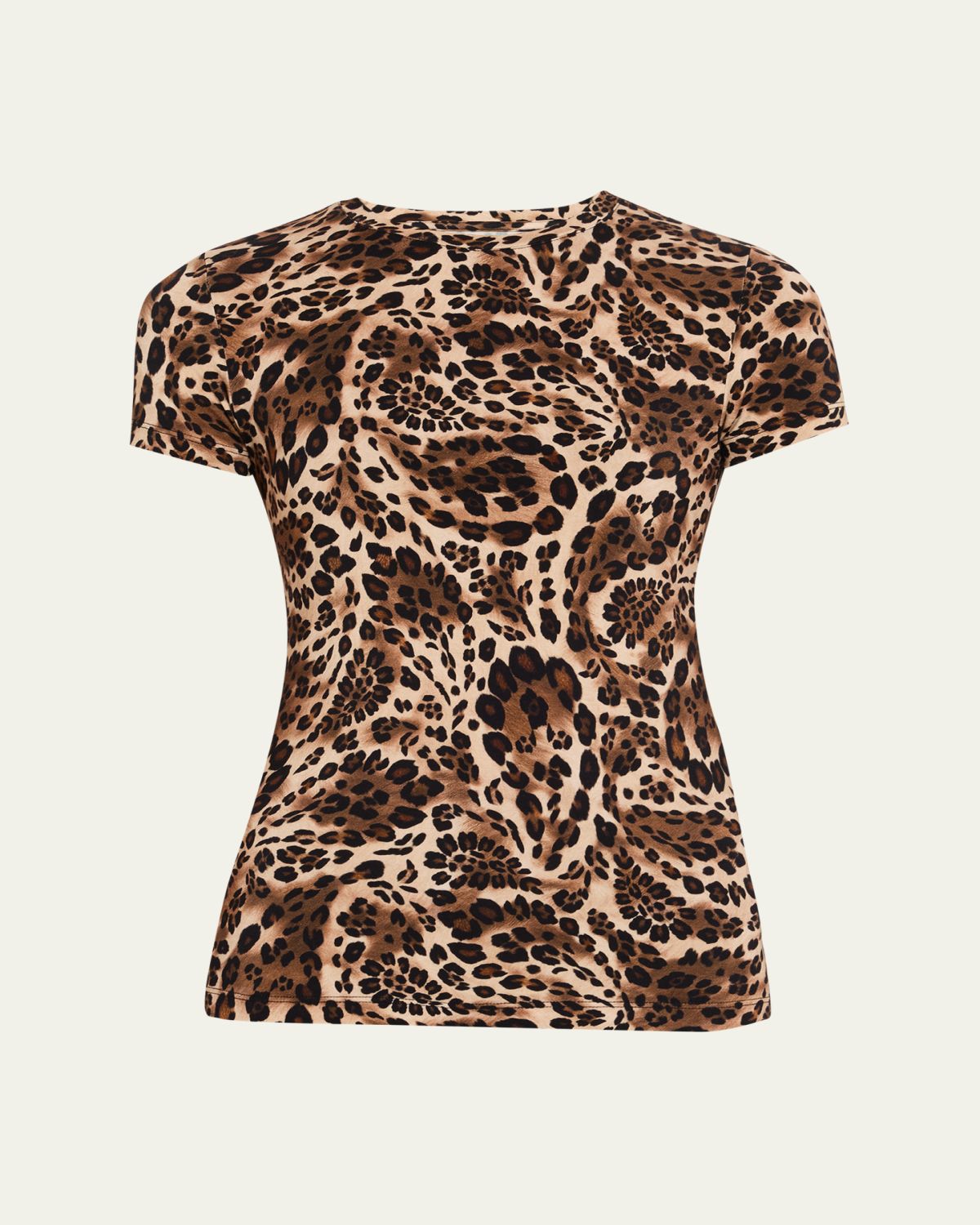 L'Agence Ressi Short-Sleeve Leopard Paisley Tee
