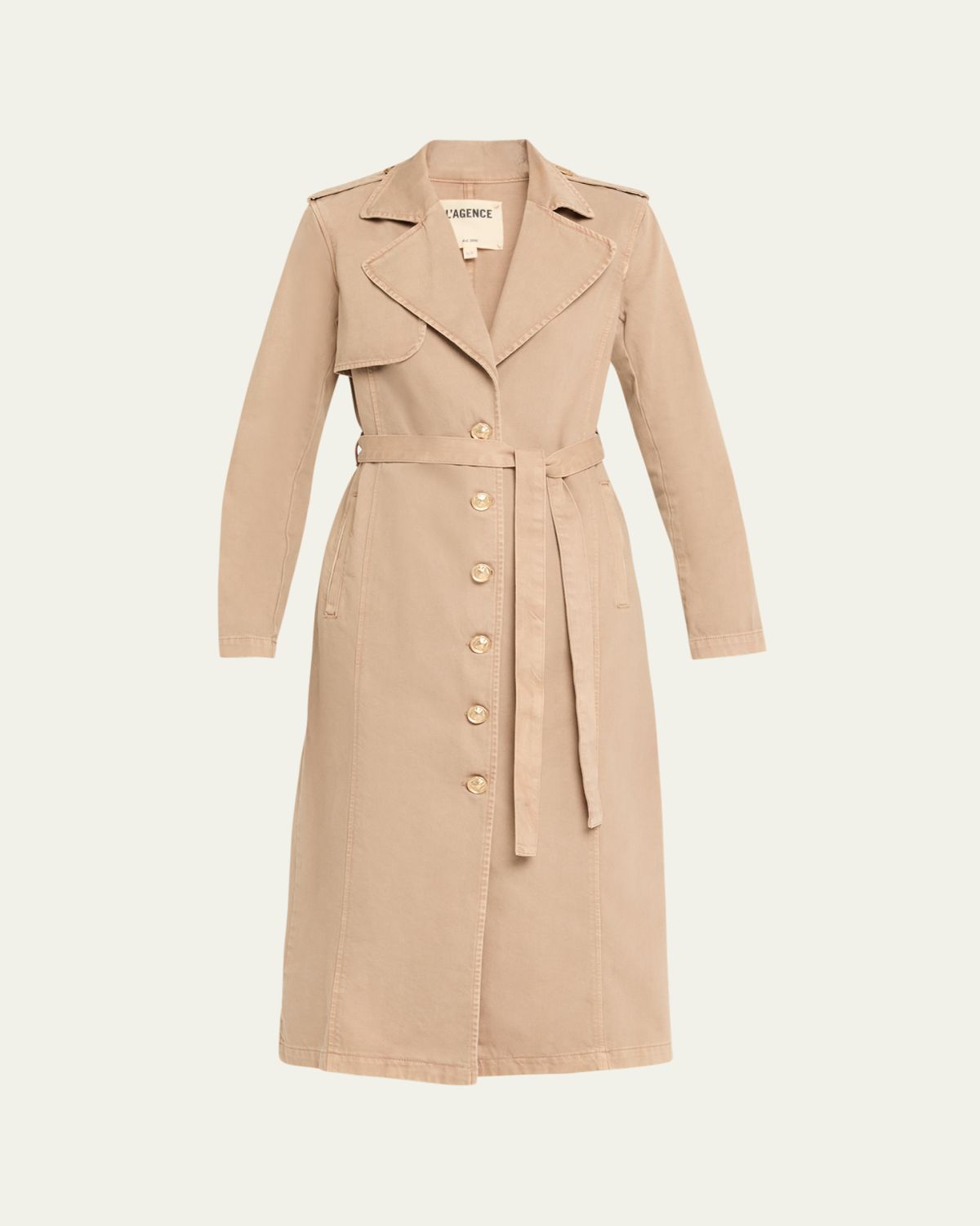 L'Agence Zavia Denim Trench Coat