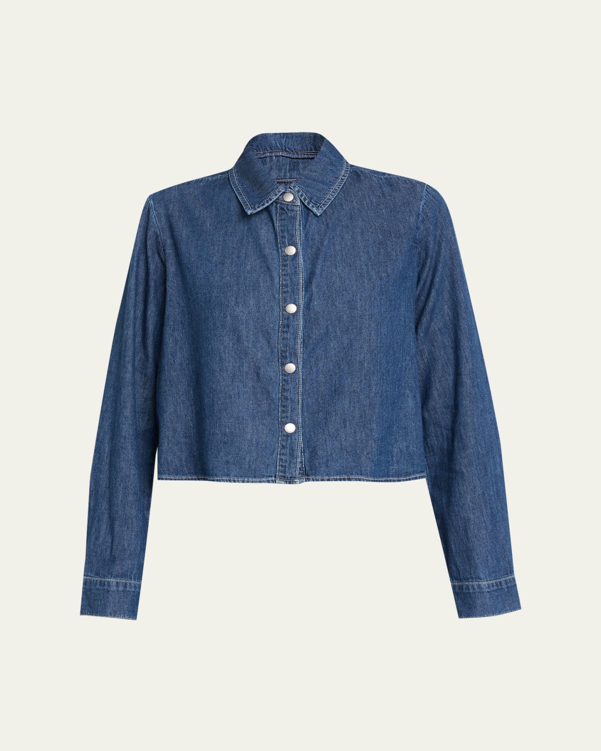 L'Agence Annette Long-Sleeve Denim Shirt