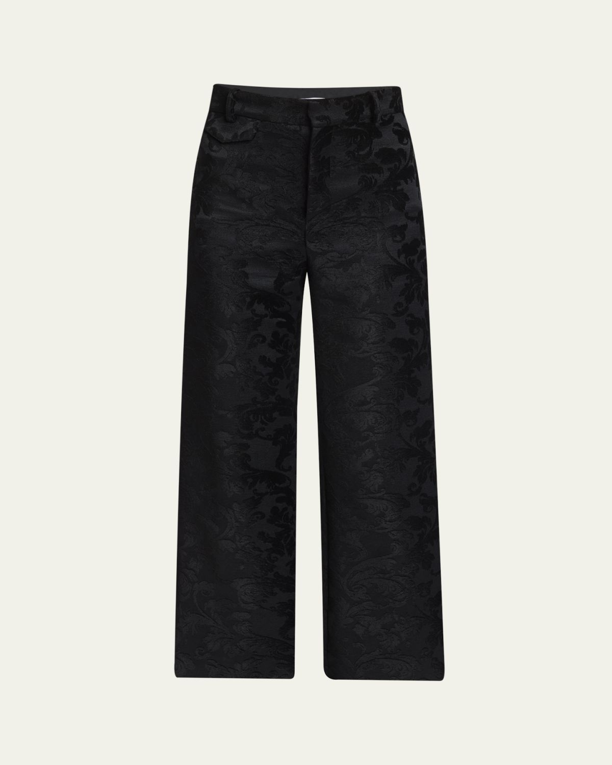 Chloe Baroque Jacquard Flare Ankle Pants