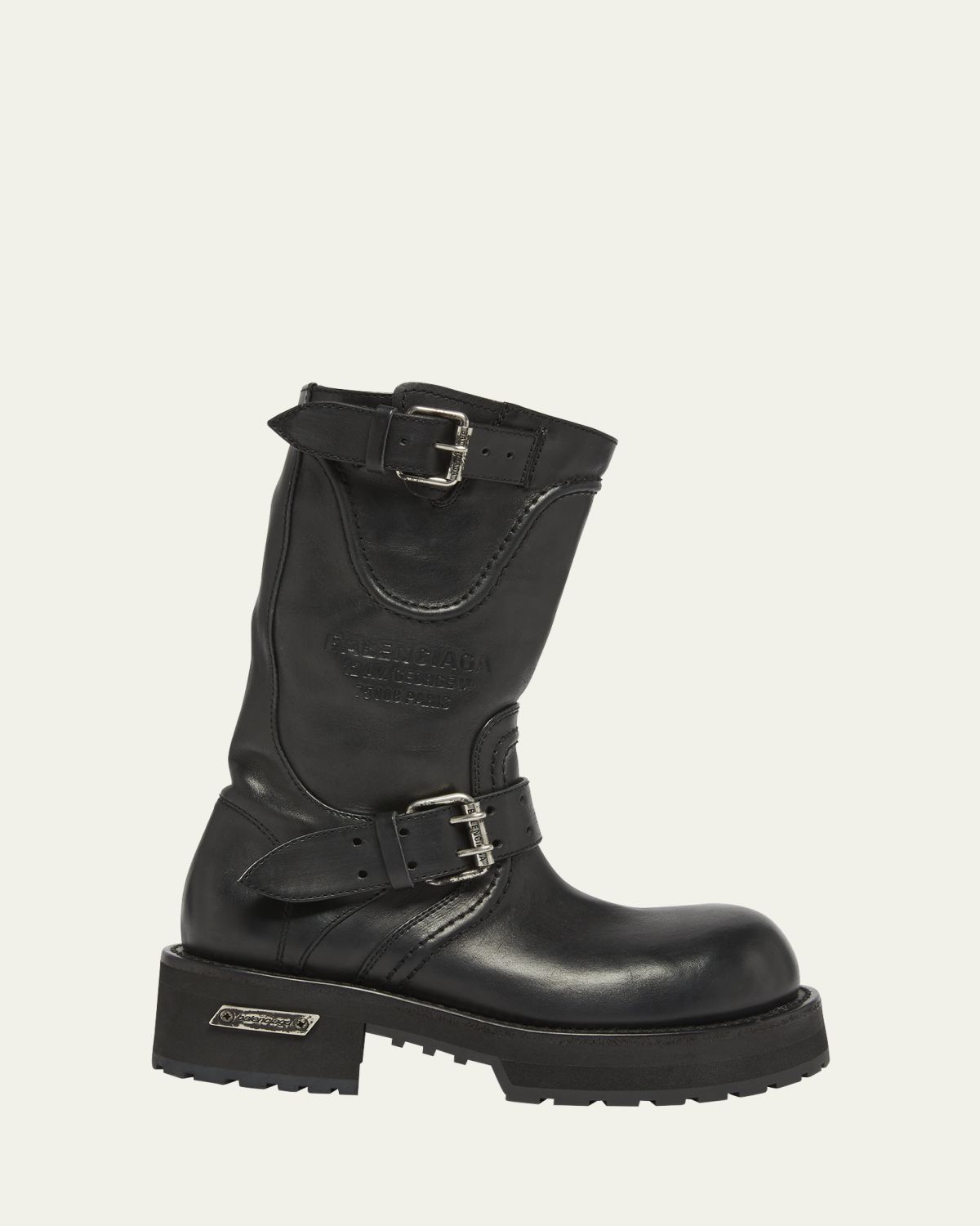 Balenciaga Venom Leather Biker Boots