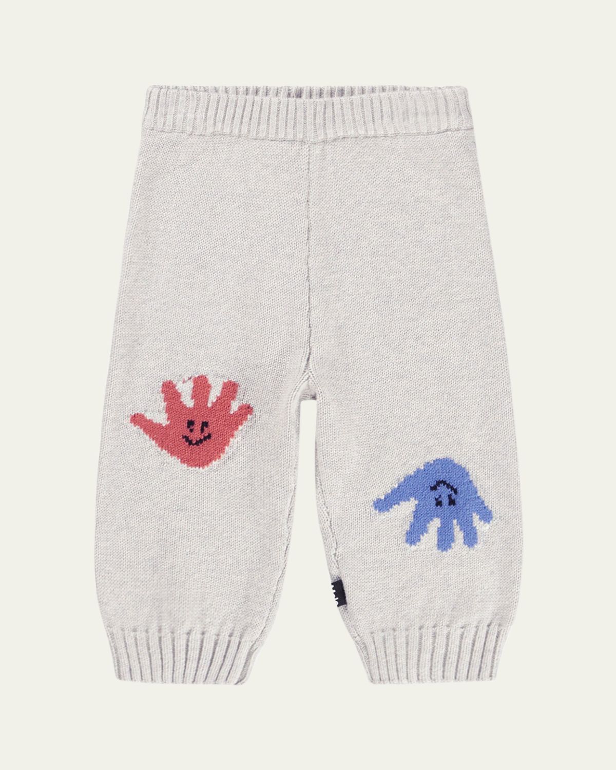 Molo Boy's Sol Cotton & Wool Knit Trousers, Size Newborn-4