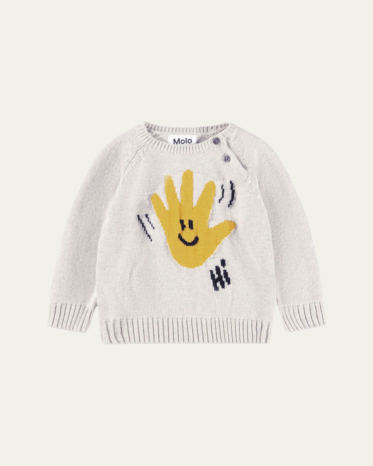 Molo Boy 's Bless Teddy Knit Sweater, Size Newborn-4