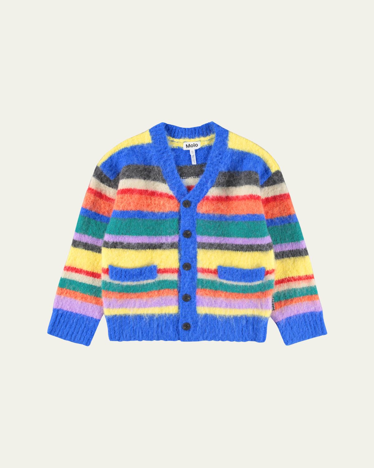 Molo Girl's Brutus Striped Cardigan, Size 3T-6
