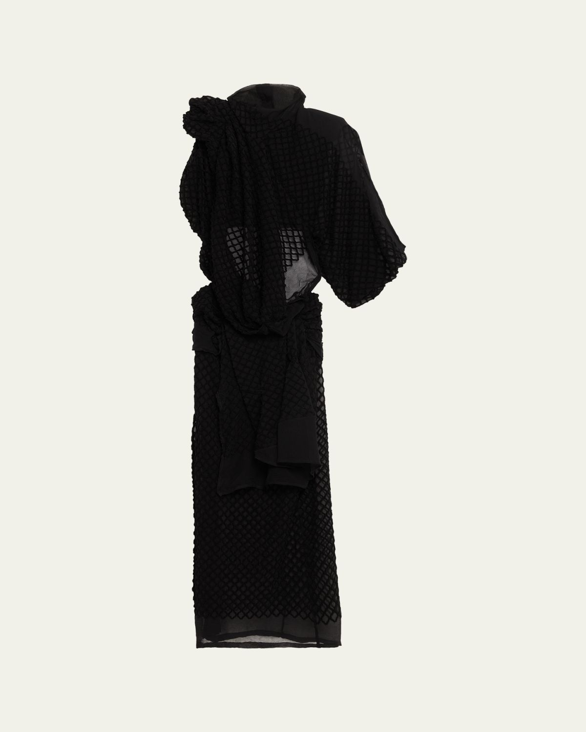 Diotima Mayor Draped Open-Back Silk Midi Dress