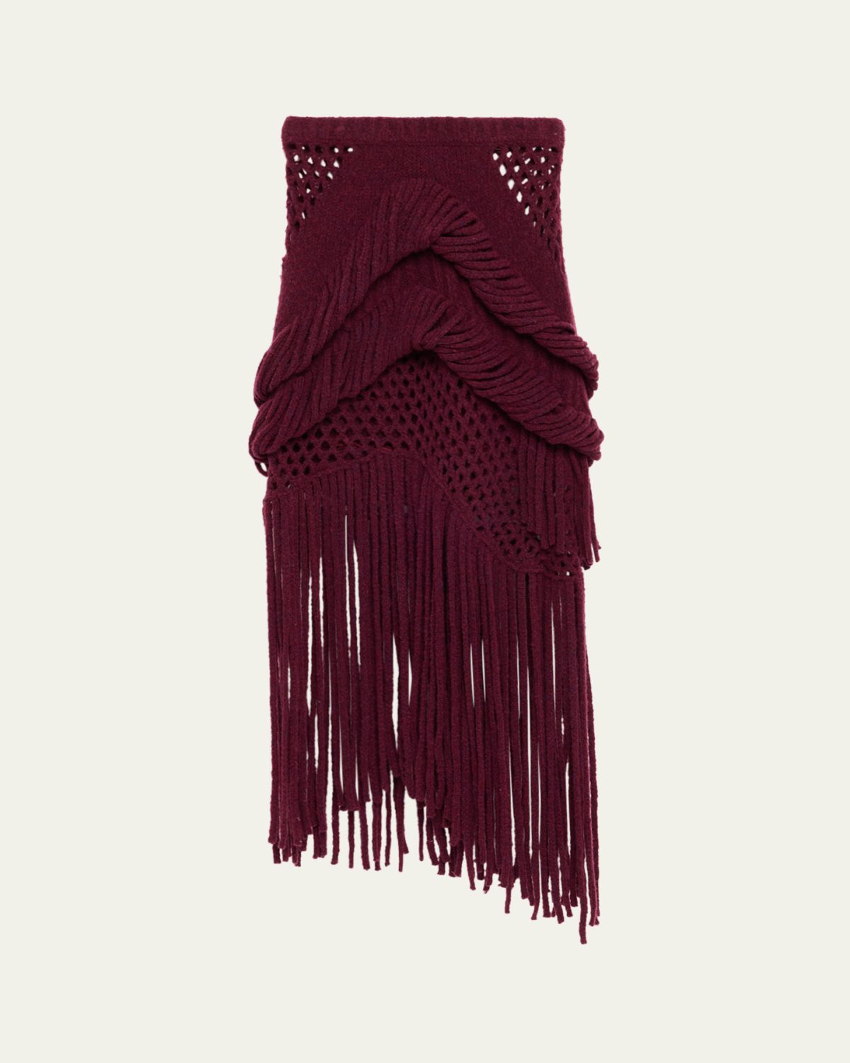 Diotima Medusa Fringe Knit Skirt