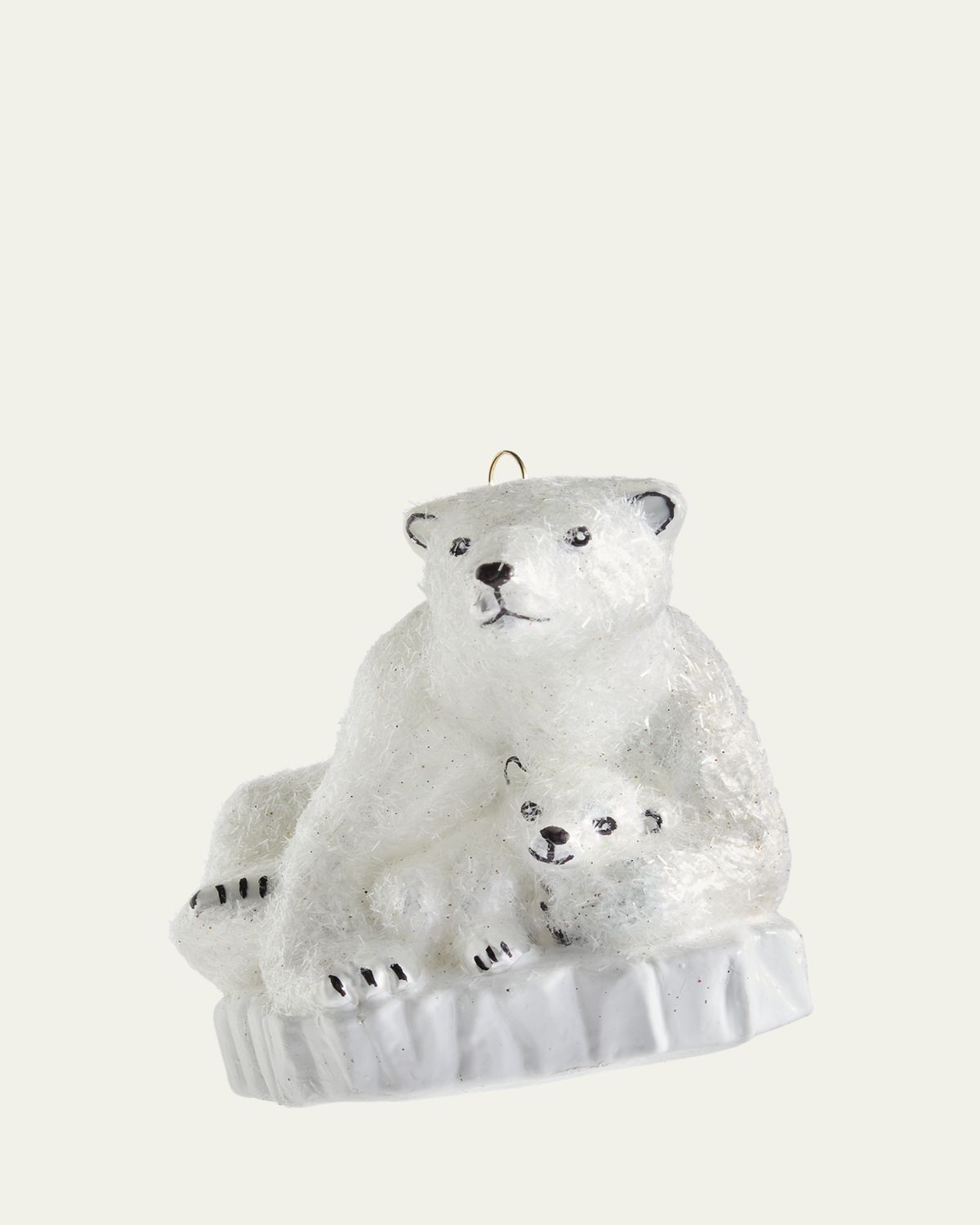 Bergdorf Goodman Polar Bear with Baby Christmas Ornament