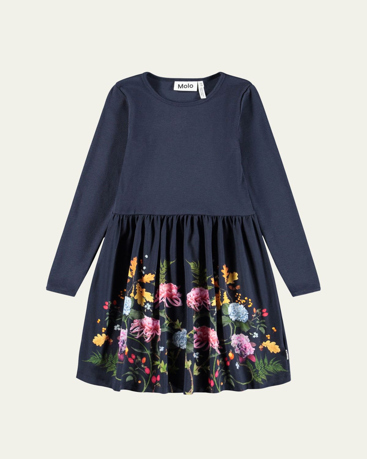 Molo Girl's Credence Long-Sleeve Dress, Size 2-6