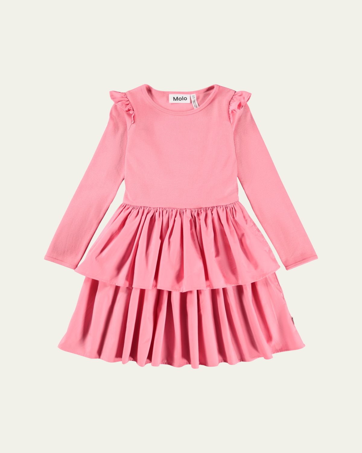 Molo Girl's Cathi Long-Sleeve Dress, Size 2-6