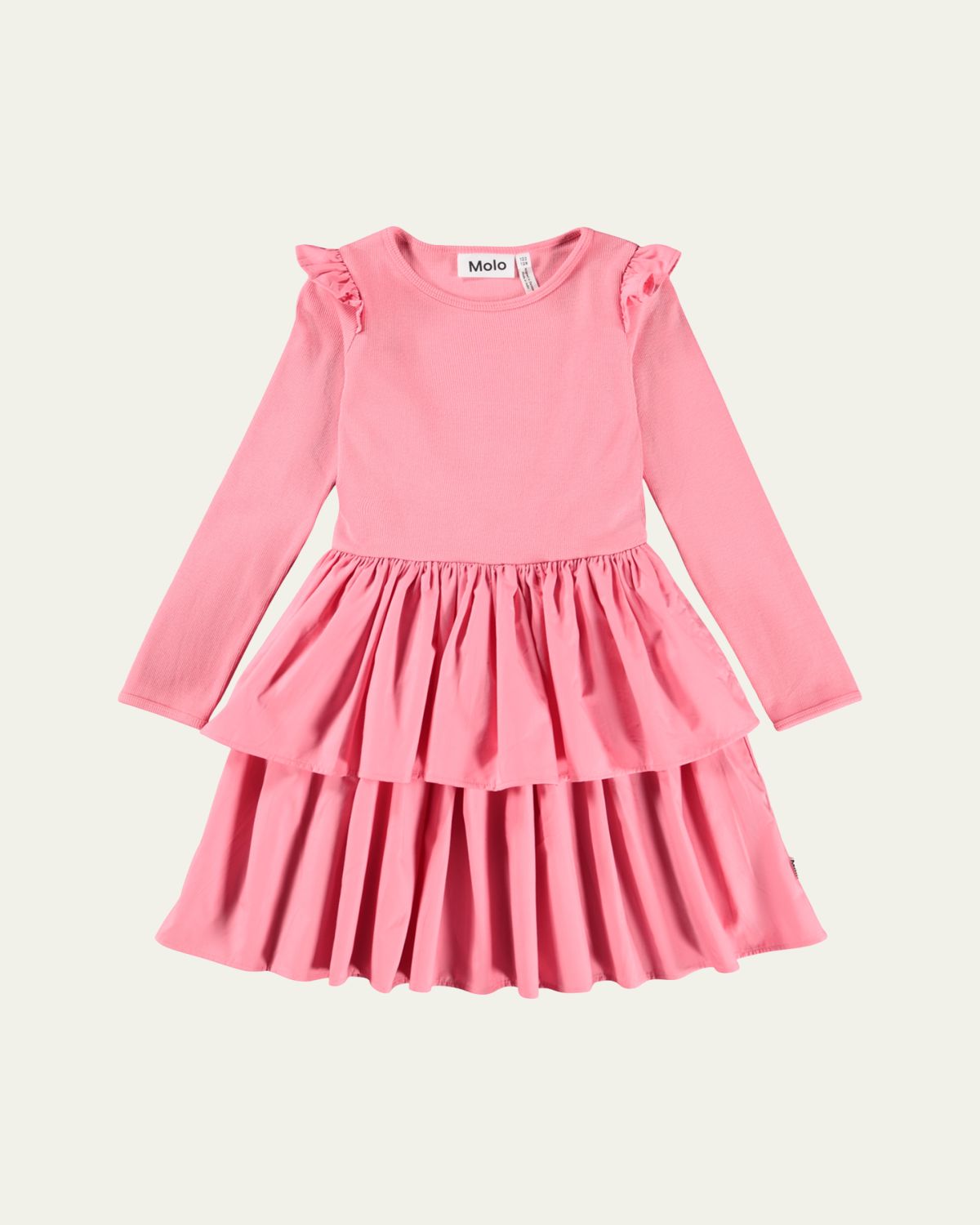 Molo Girl's Cathi Long-Sleeve Dress, Size 7-14