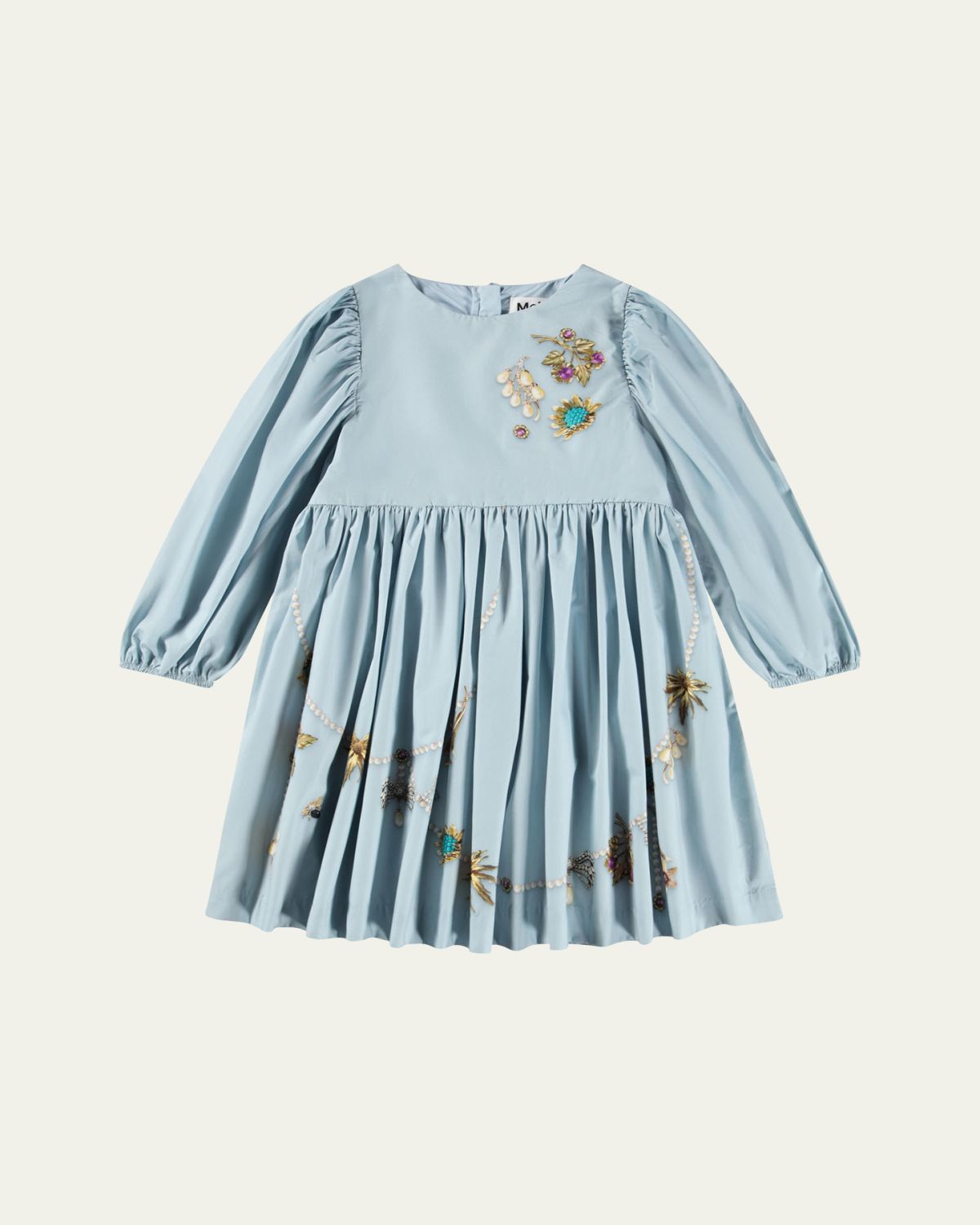 Molo Girl's Cilja Long-Sleeve Dress, Size 7-14