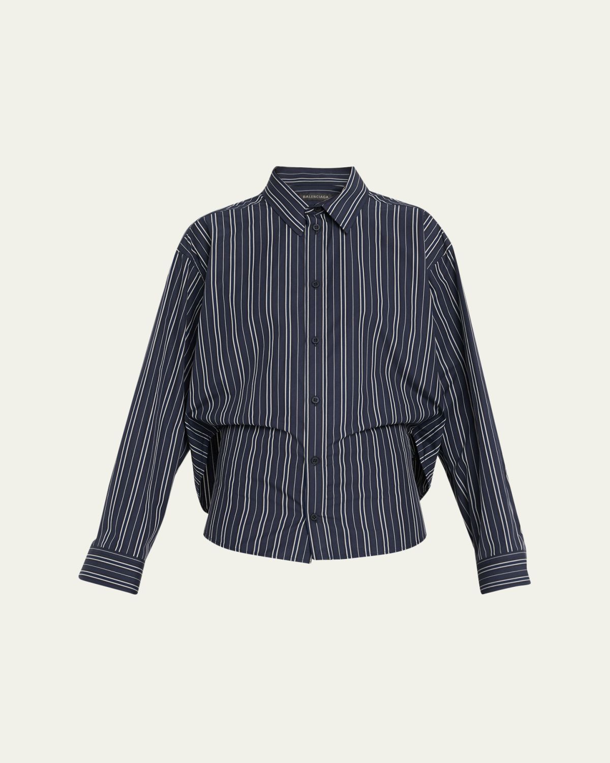 Balenciaga Semi-Fitted Striped Button-Down Shirt