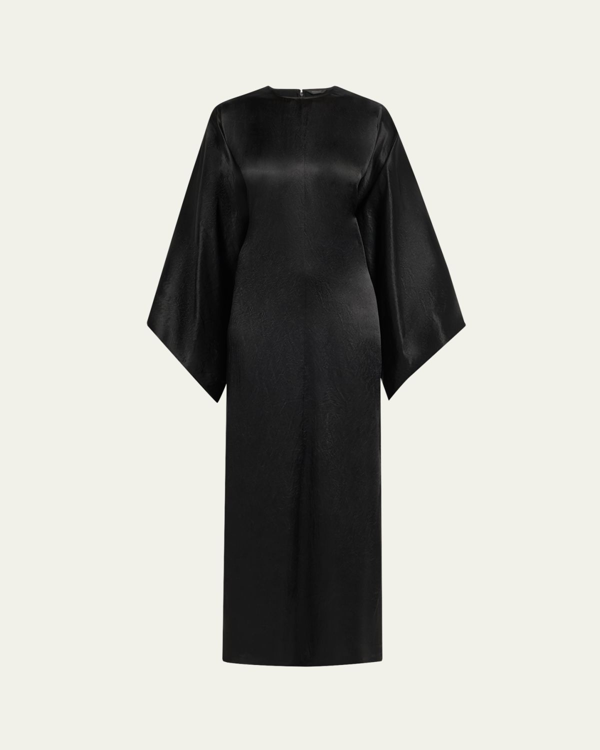 Balenciaga Satin Long-Sleeve Maxi Dress