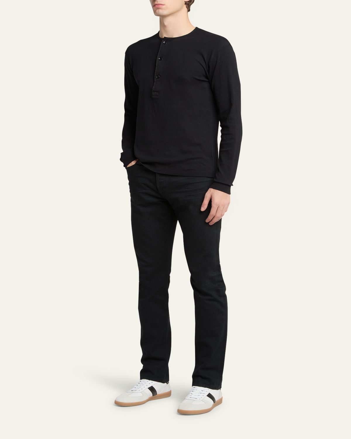 TOM FORD Men's Archer Suede and Leather Low-Top Sneakers | Thumbnail 3 TOM FORD Men's Archer Suede and Leather Low-Top Sneakers | Thumbnail 3