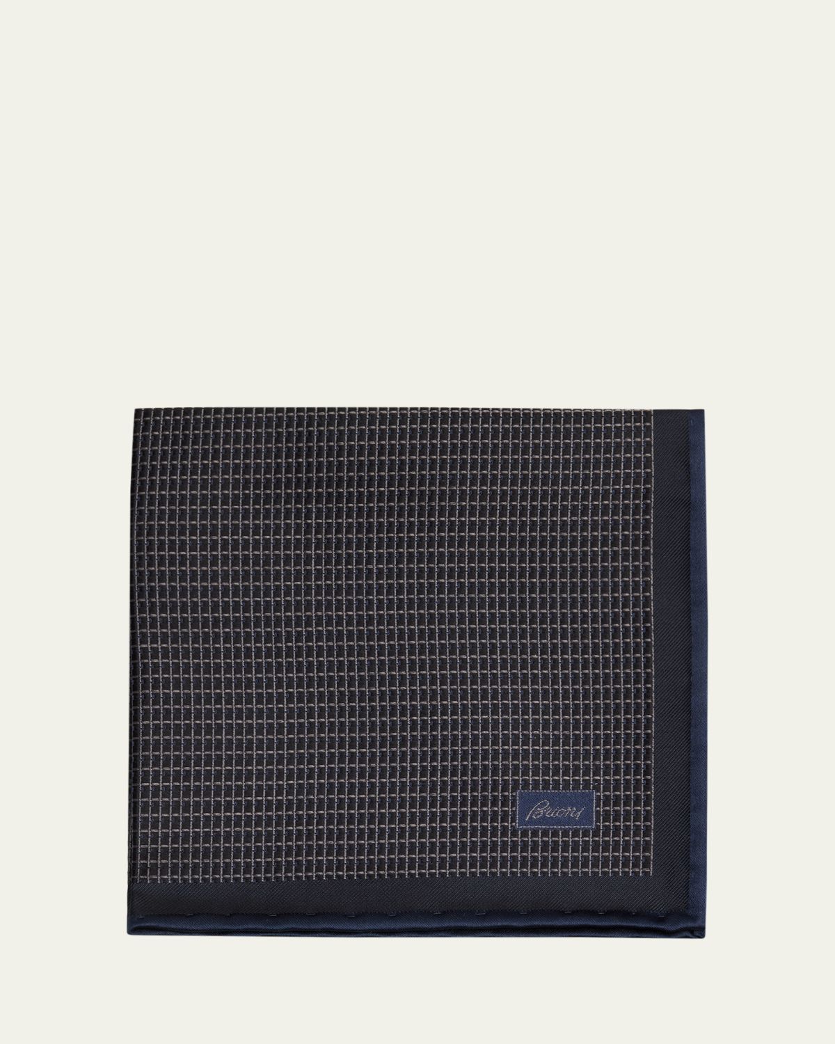 Brioni Men 's Screen-Print Silk Pocket Square