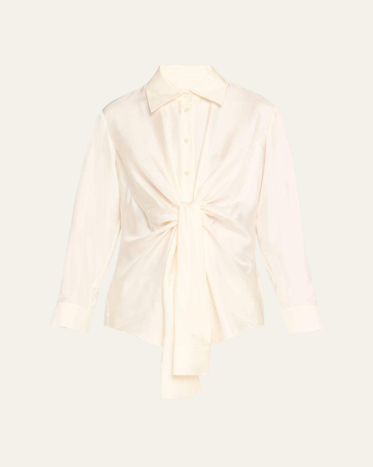 Rohe Long-Sleeve Silk Knot Shirt