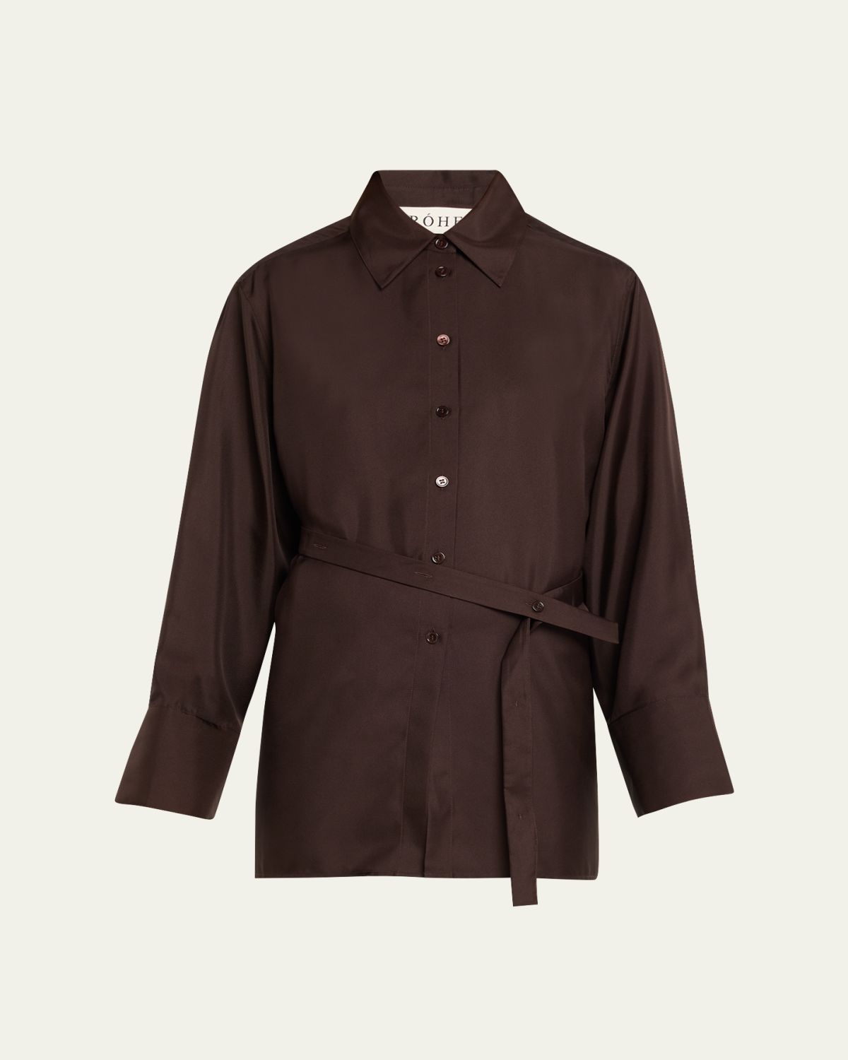 Rohe Long-Sleeve Deconstructed Silk Shirt