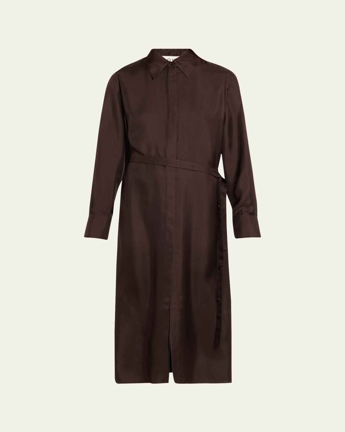 Rohe Long-Sleeve Deconstructed Silk Wrap Dress