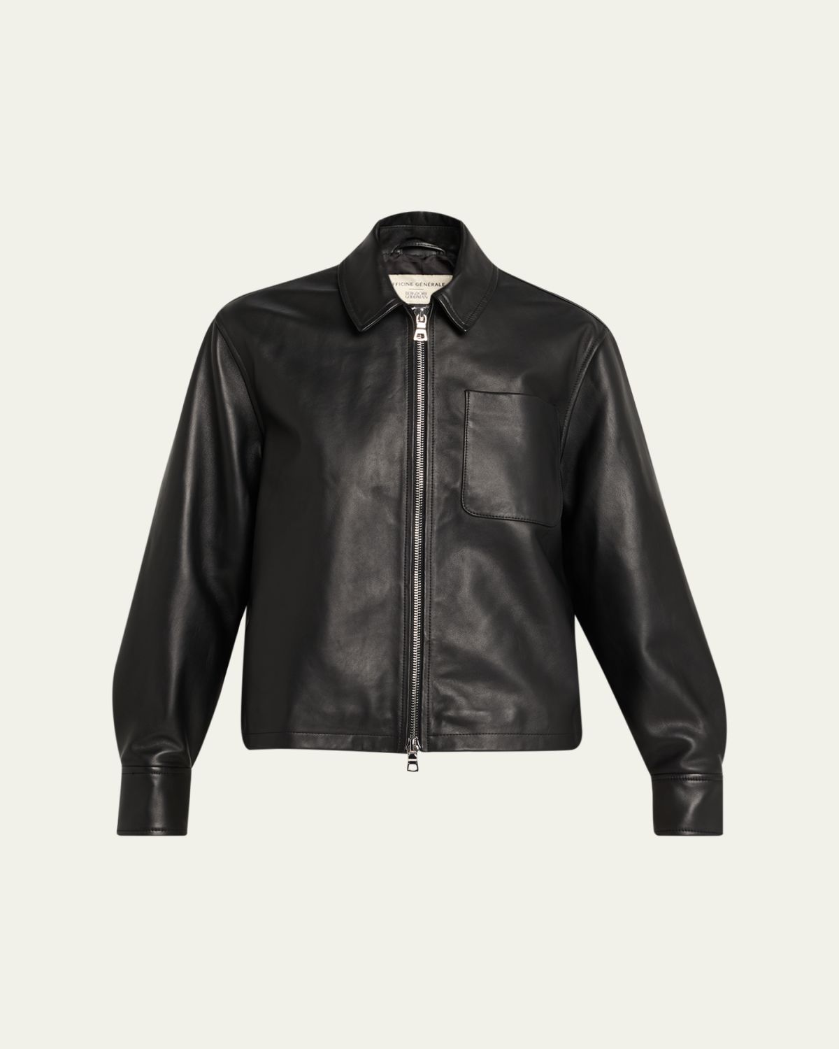 Officine Generale Rhea Lambskin Leather Jacket