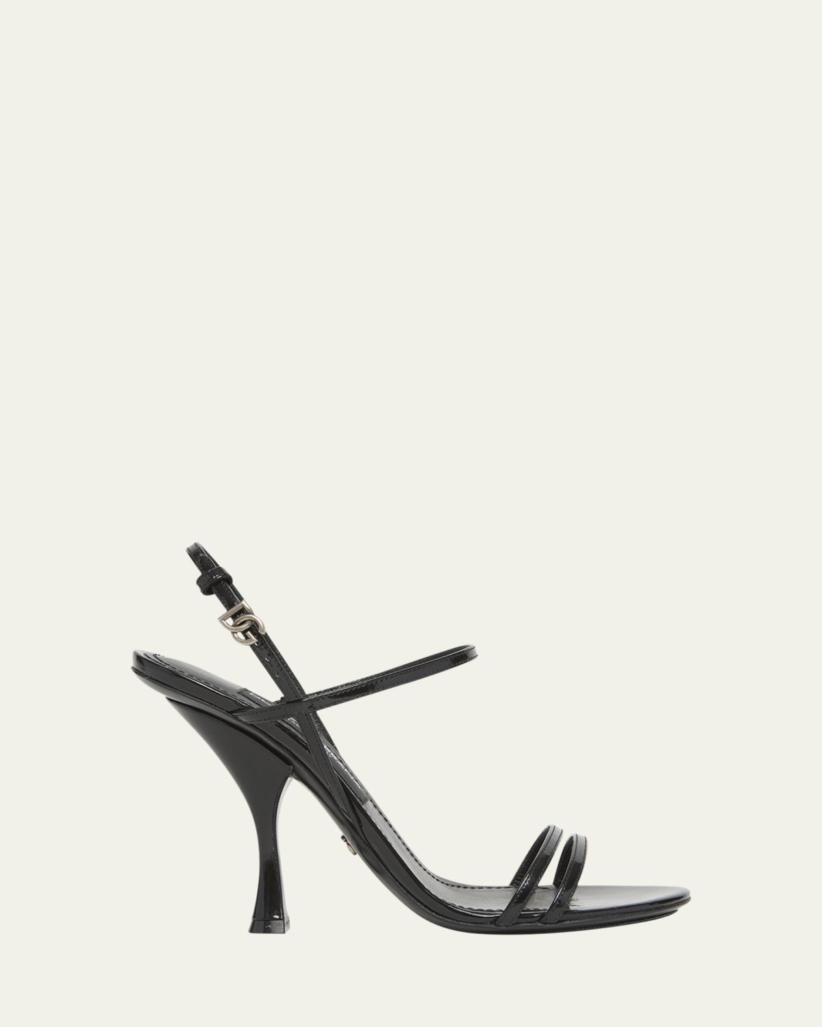 Dolce & Gabbana Patent Leather Double-Strap Sandals