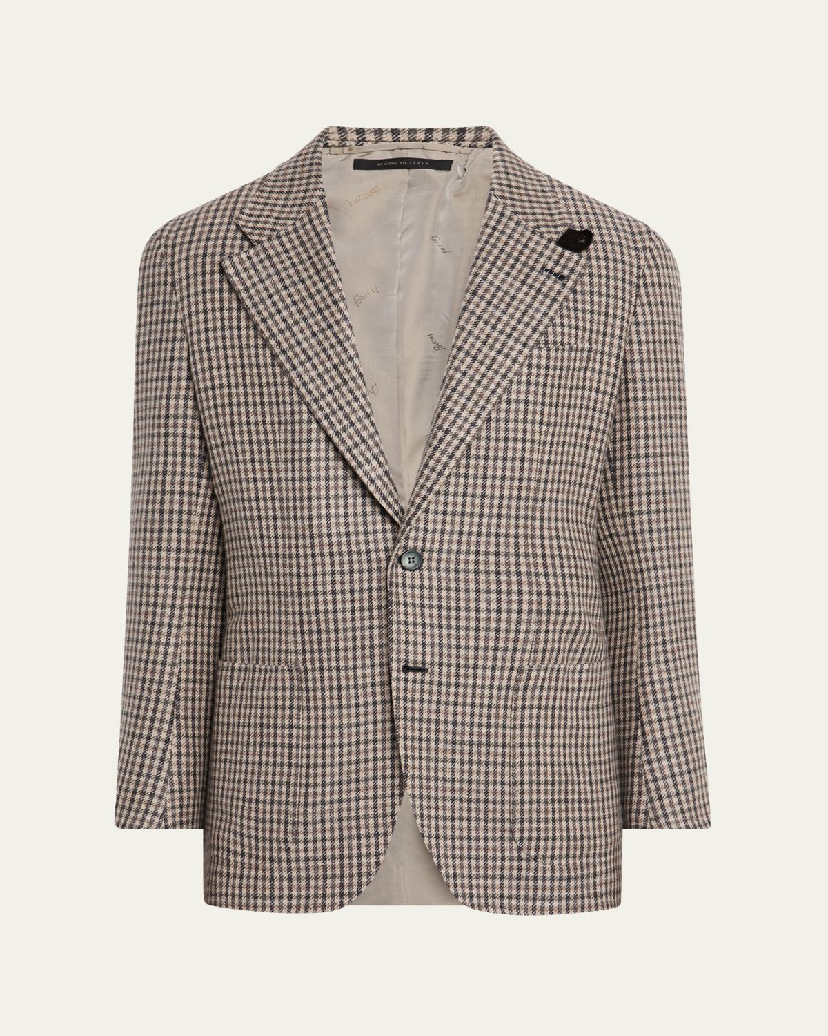 Brioni Men's Brera Cashmere District Check Sport Coat