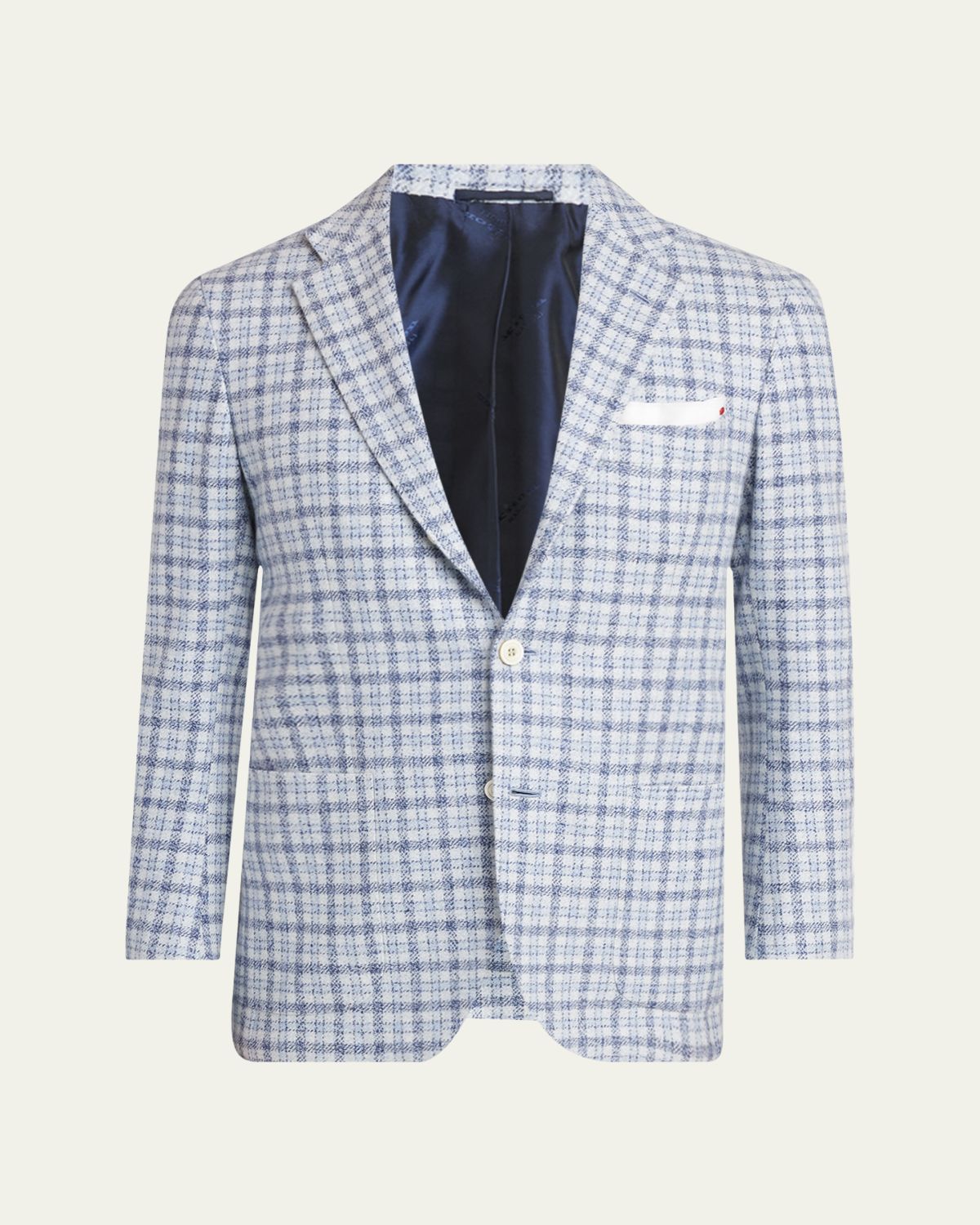 Kiton Men's Tonal Plaid Two-Button Sport Coat