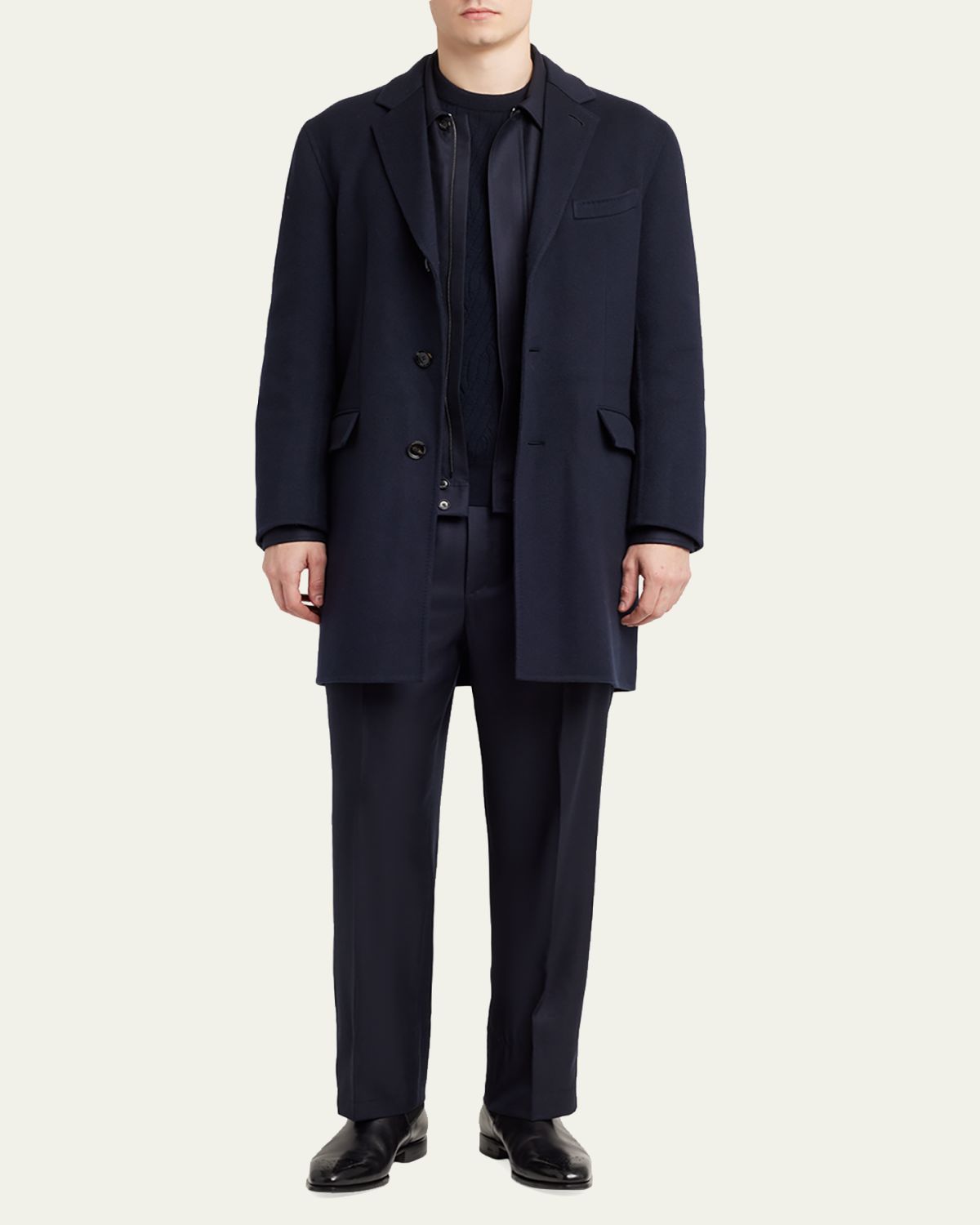 Brioni Men's Wool and Cashmere Cable Knit Crewneck Sweater | Thumbnail 6 Brioni Men's Wool and Cashmere Cable Knit Crewneck Sweater | Thumbnail 6
