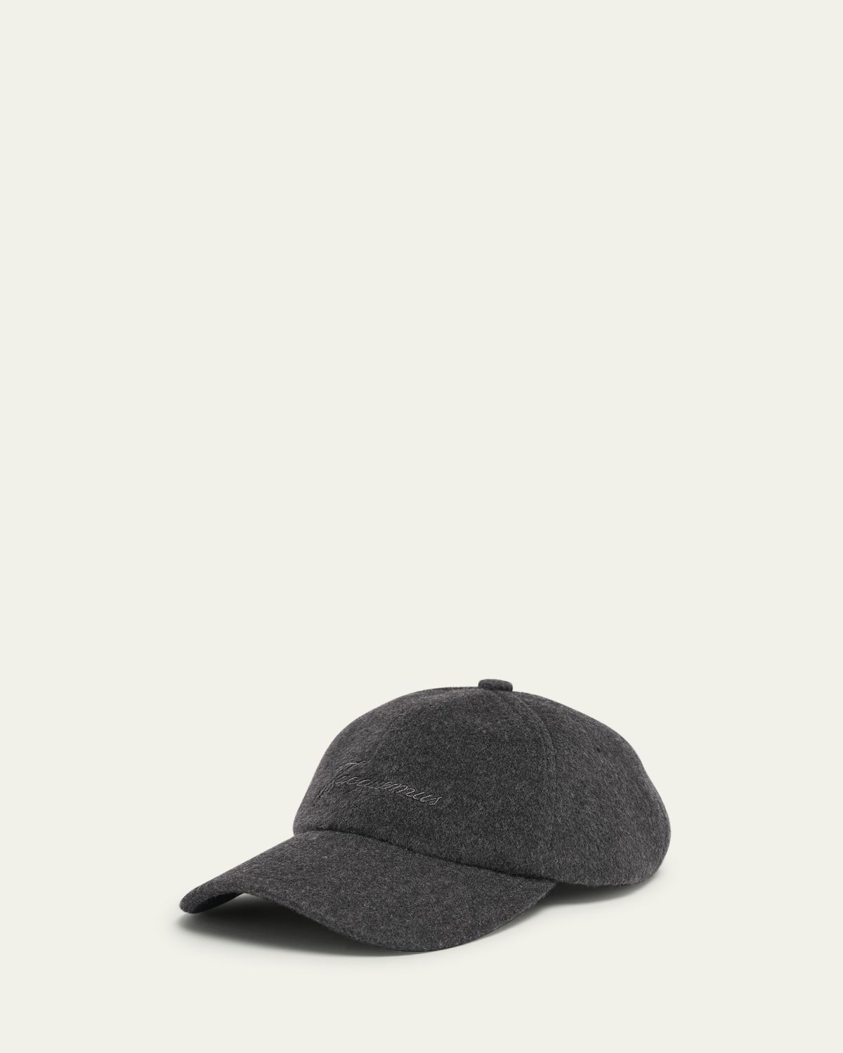Jacquemus Men 's Wool Logo Baseball Cap
