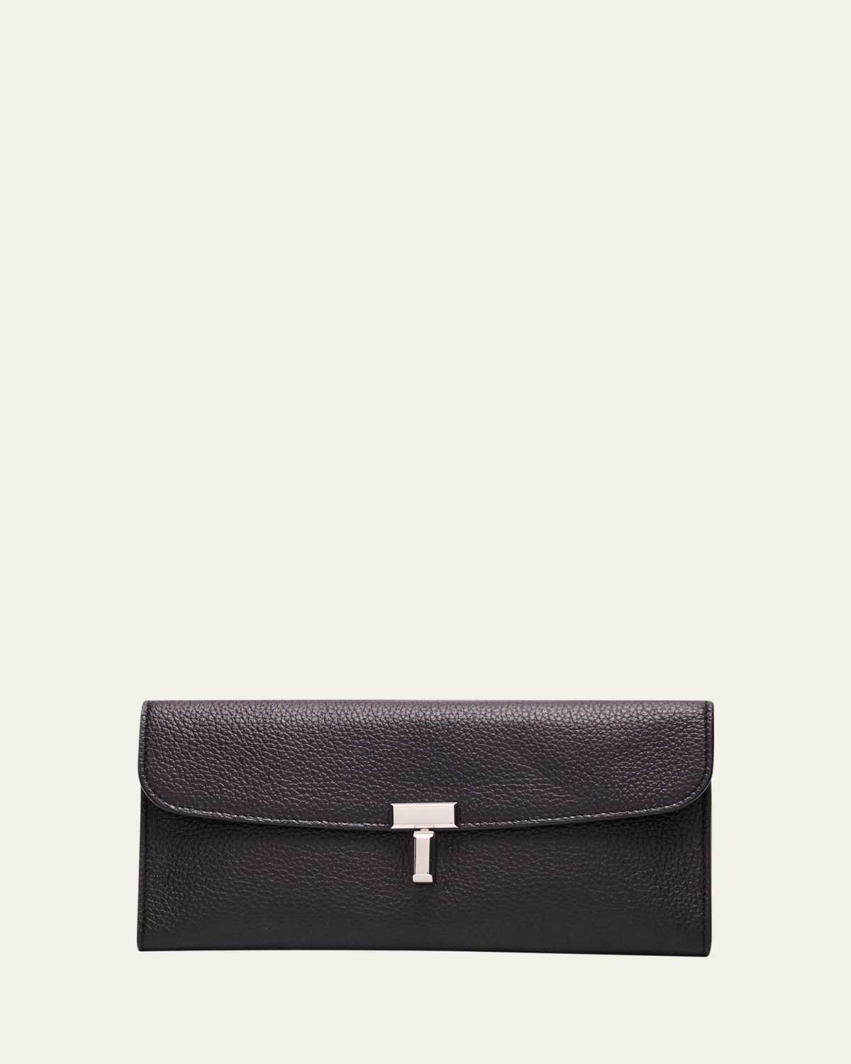Toteme T-Lock Grain Leather Continental Wallet