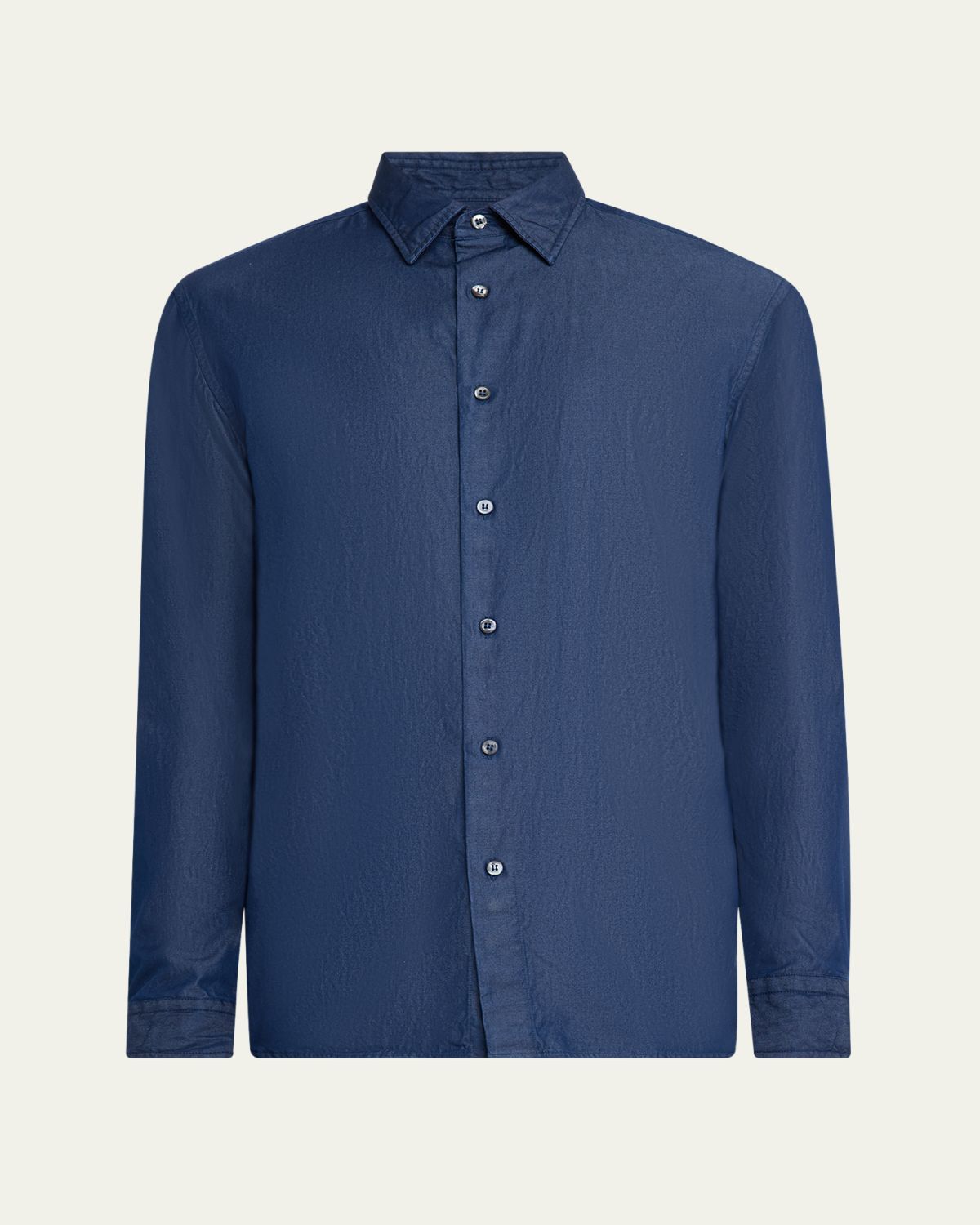 Brioni Men's Cotton Denim Casual Button-Down Shirt