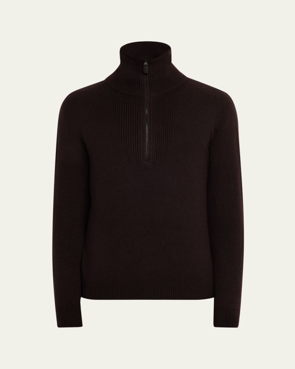Brioni Men's Cashmere and Silk Knit Half-Zip Sweater