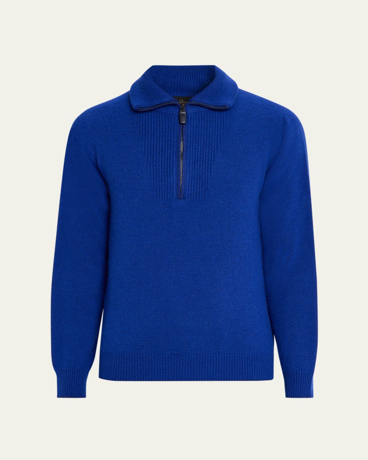 Brioni Men's Cashmere and Silk Knit Half-Zip Sweater | Thumbnail 6