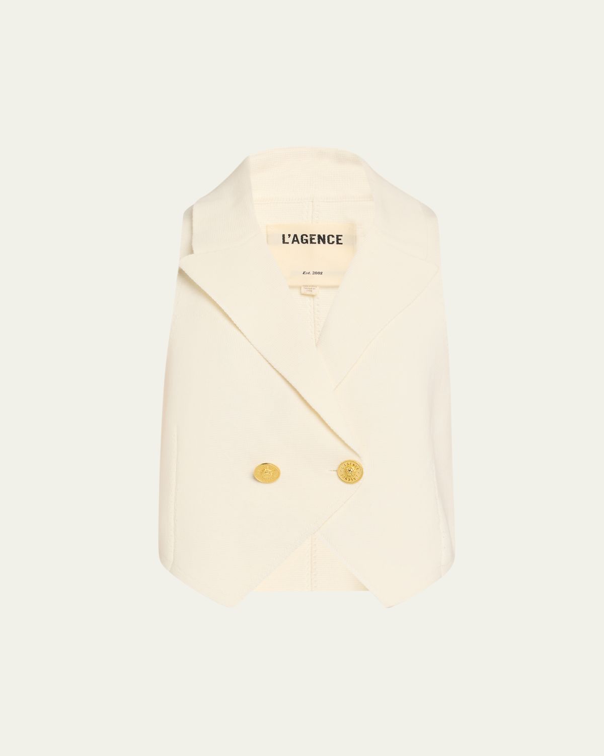 L'Agence Zadie Knit Double-Breasted Vest