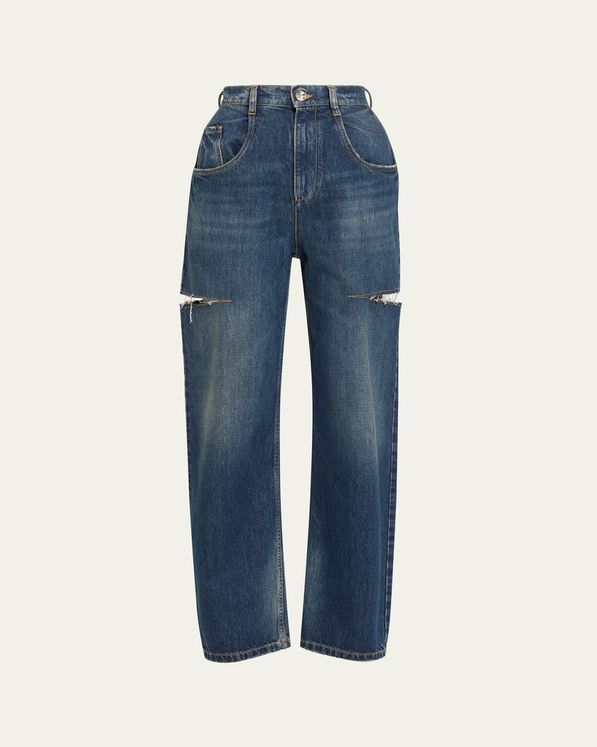 Maison Margiela Slash Slit Barrel-Leg Jeans