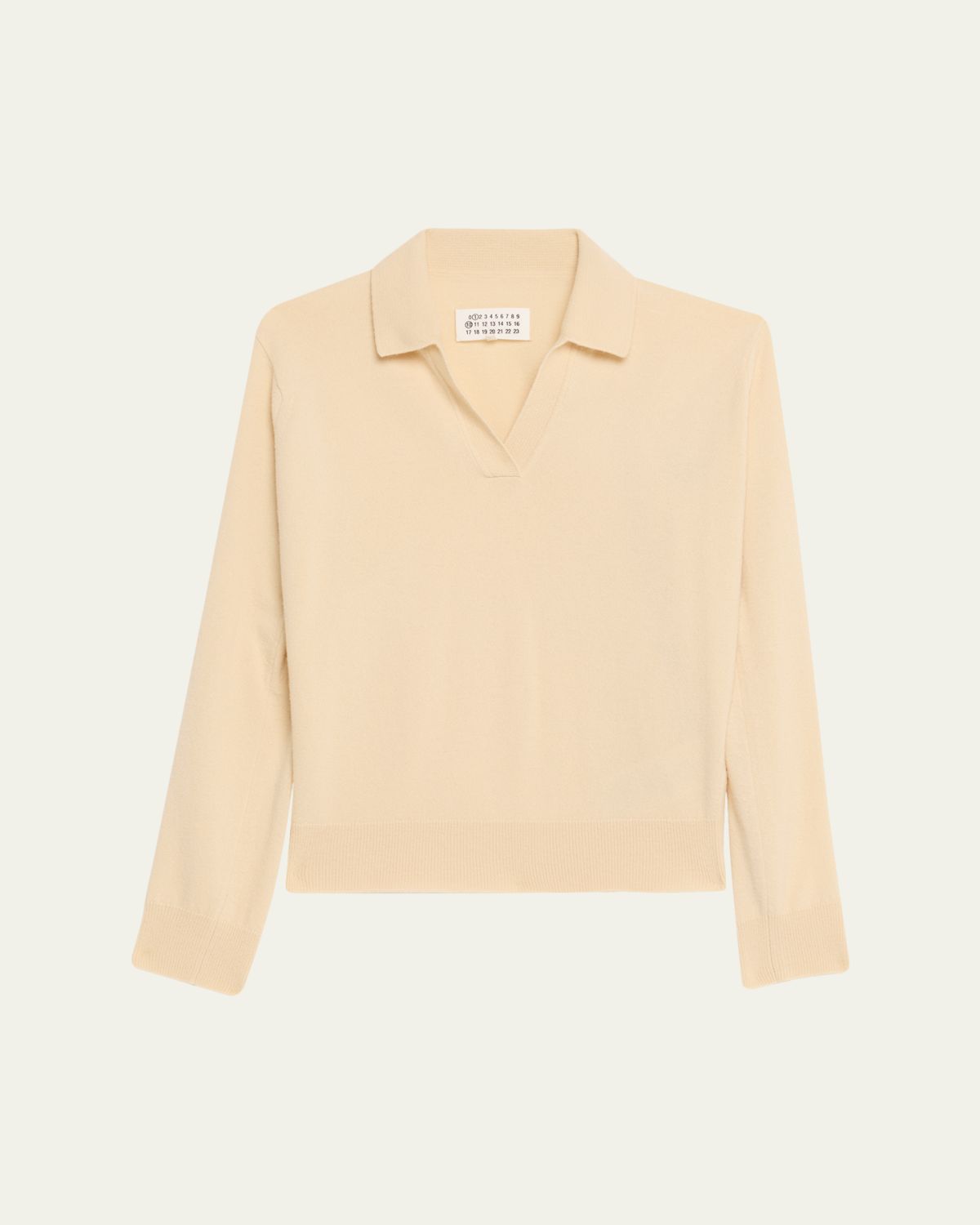 Maison Margiela V-Neck Wool Polo Sweater