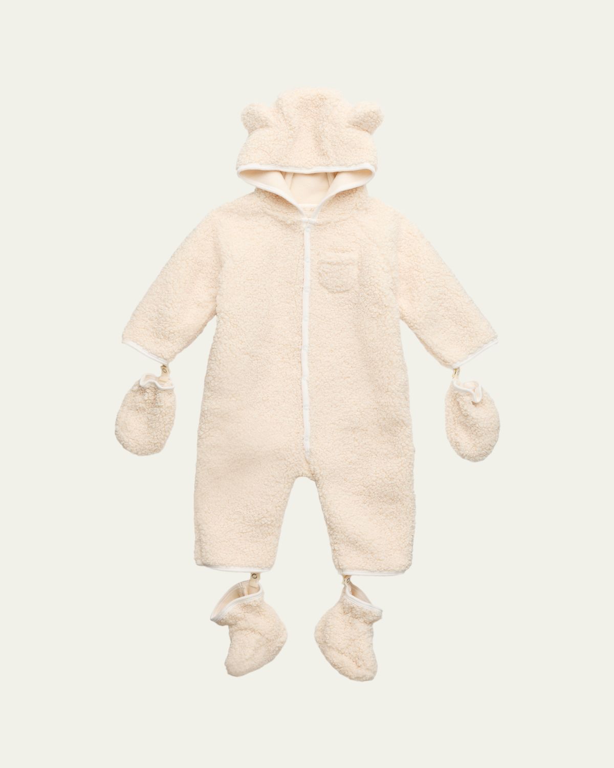 Marie Chantal Bailey Faux Shearling Pramsuit, Size 0M-12M
