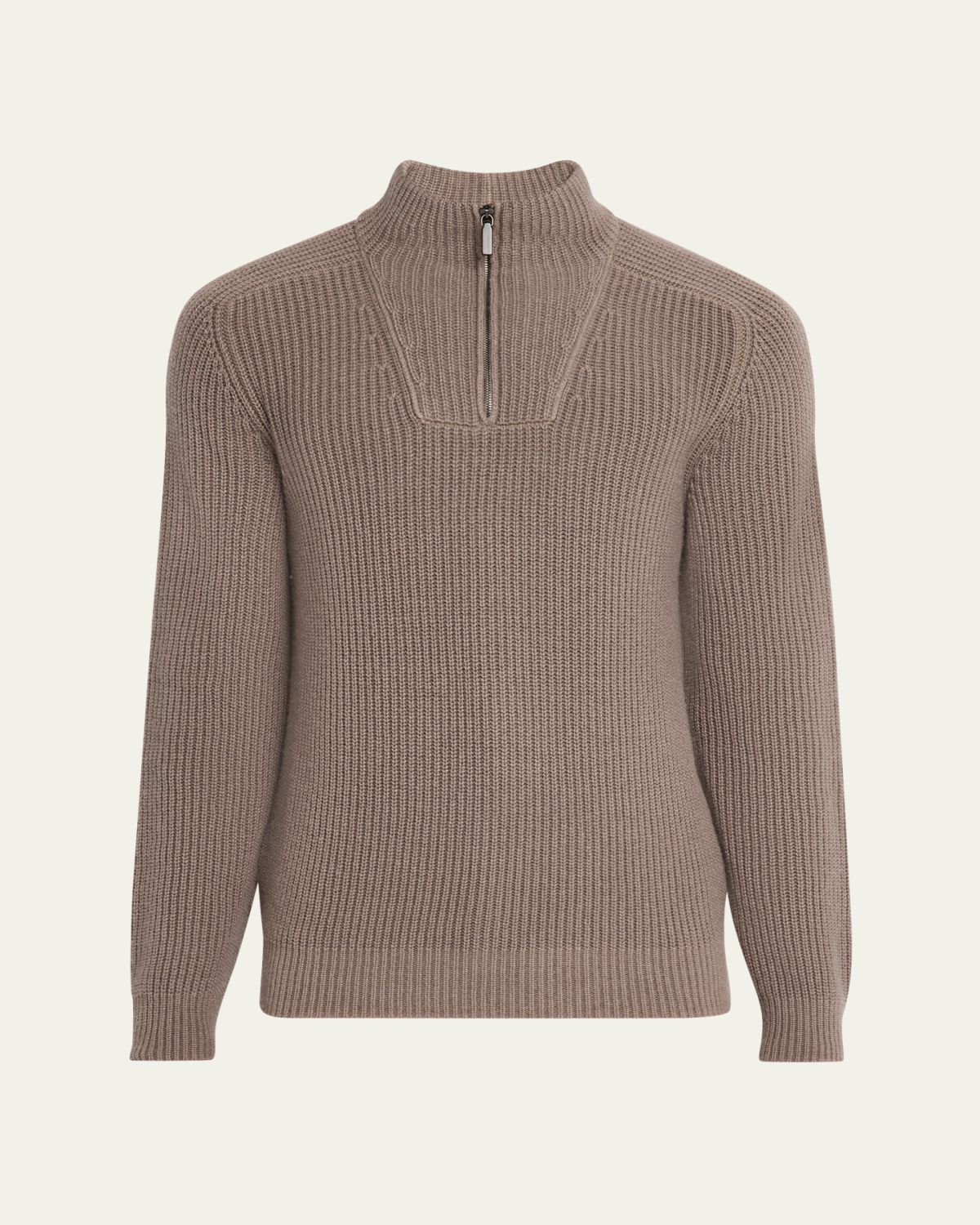 Iris Von Arnim Men's Amarillo Half-Zip Cashmere Pullover