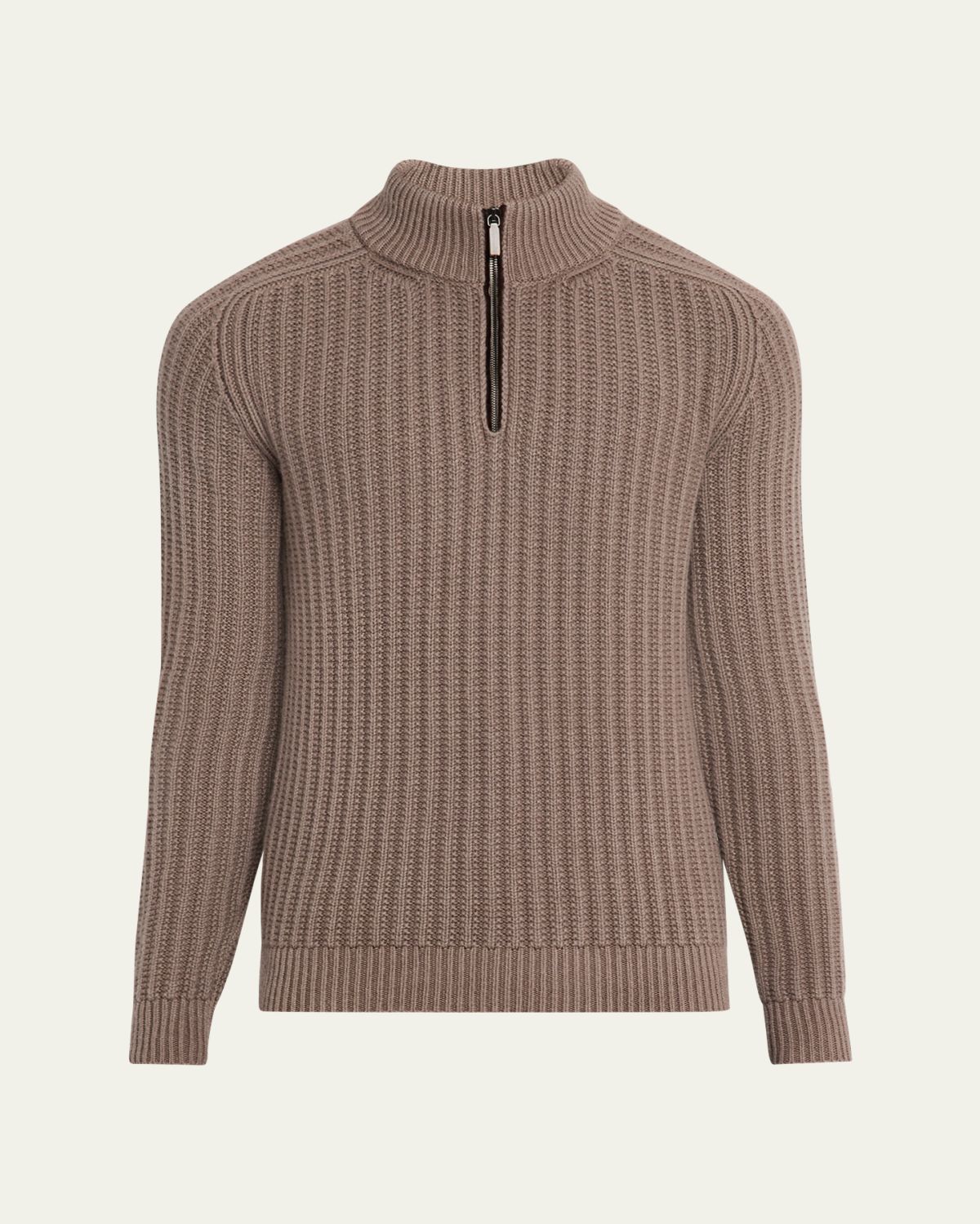 Iris Von Arnim Men's Eugene Half-Zip Cashmere Pullover