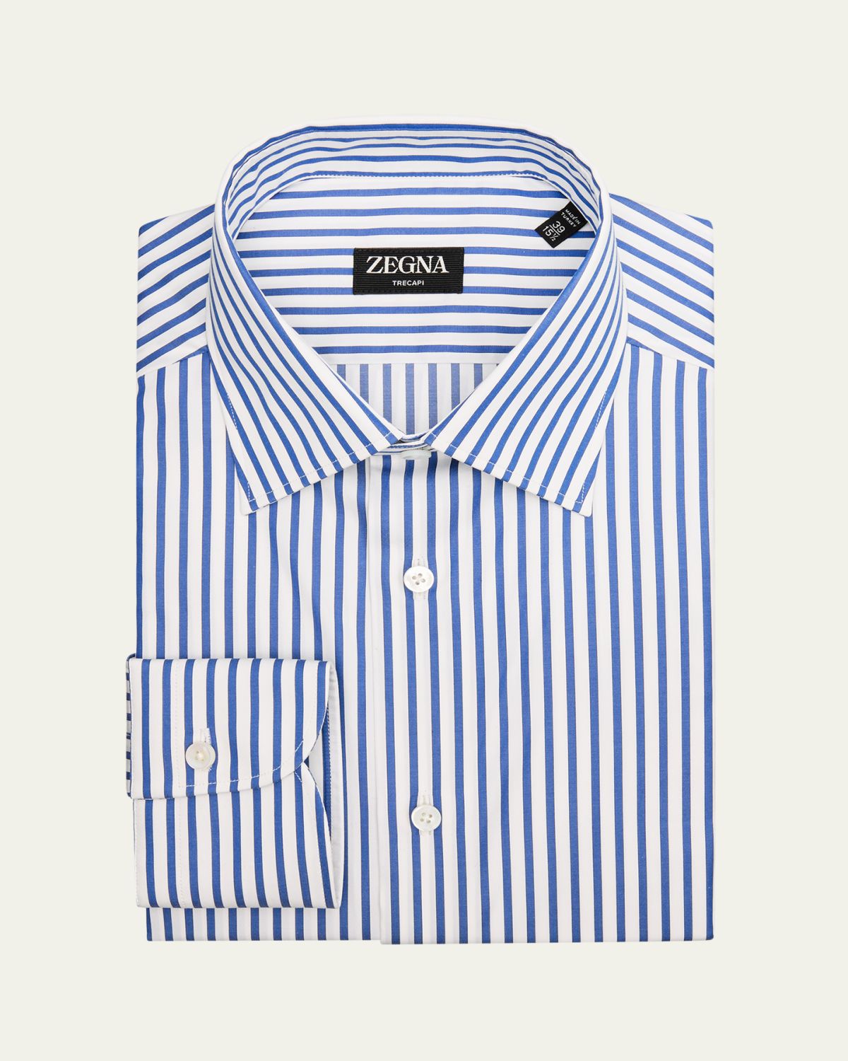 ZEGNA Men's Trecapi Cotton Bold Stripe Dress Shirt