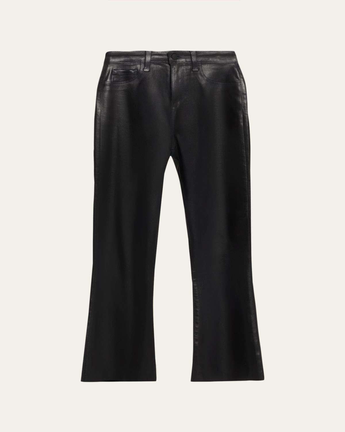 L 'Agence Kendra High-Rise Coated Crop Jeans