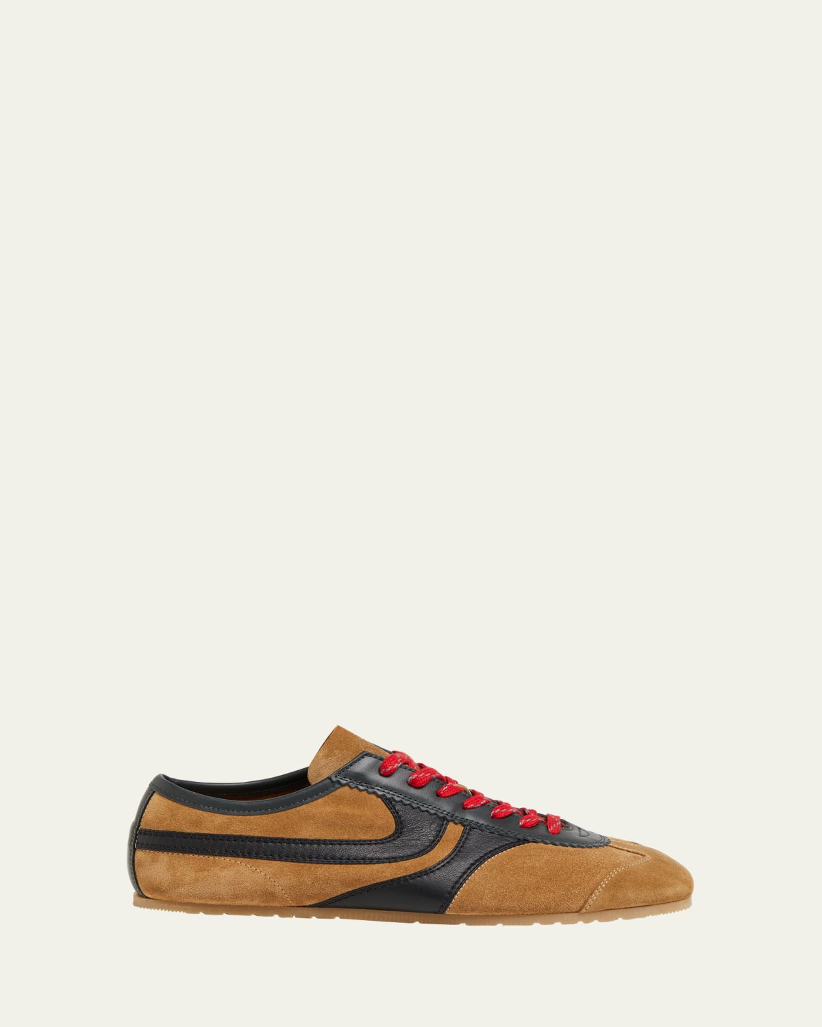 Dries Van Noten Men's Suede and Leather Low-Top Sneakers