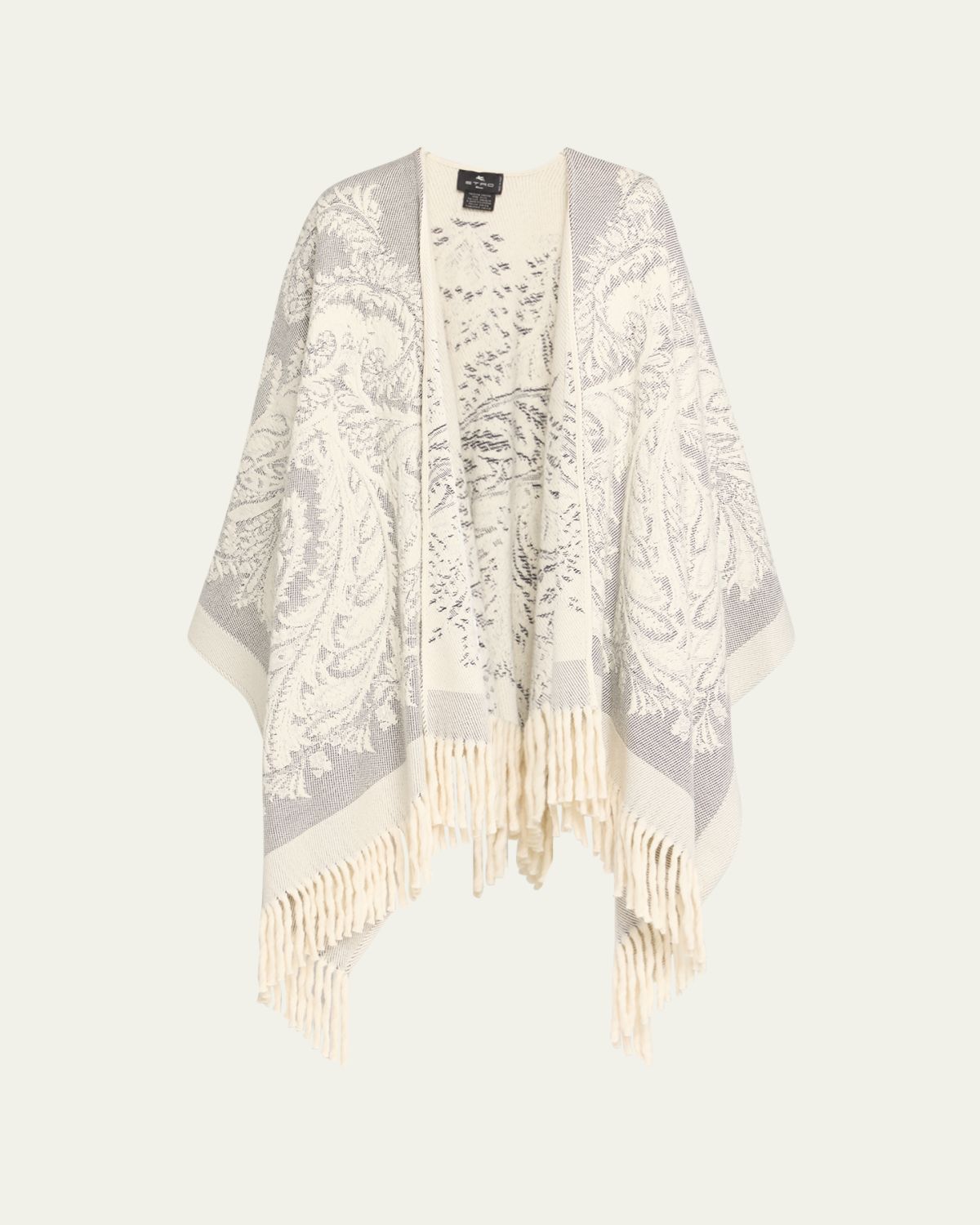 Etro Paisley Jacquard Wool Cape | Thumbnail 6