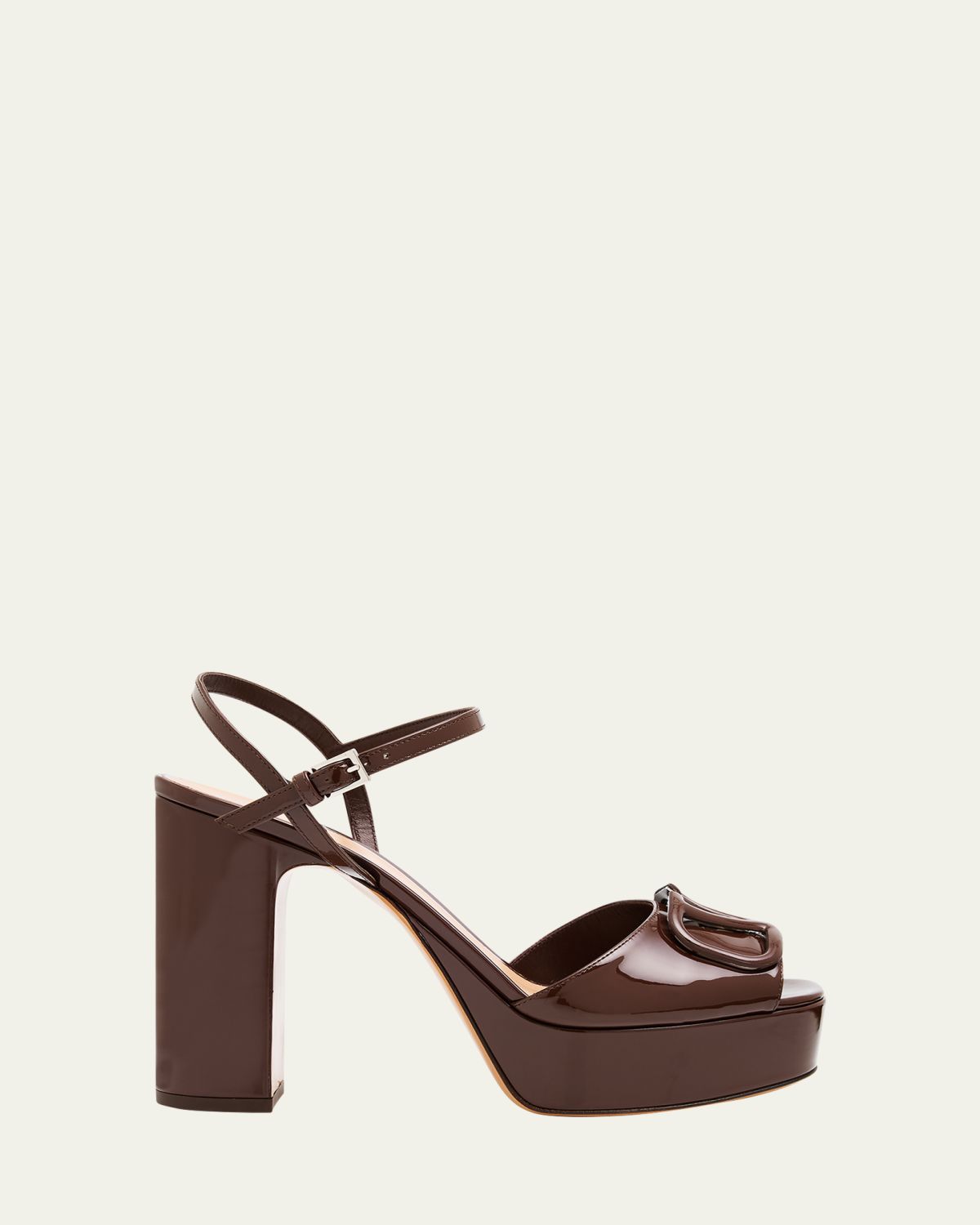 Valentino Garavani VLogo Signature Patent Leather Platform Sandals